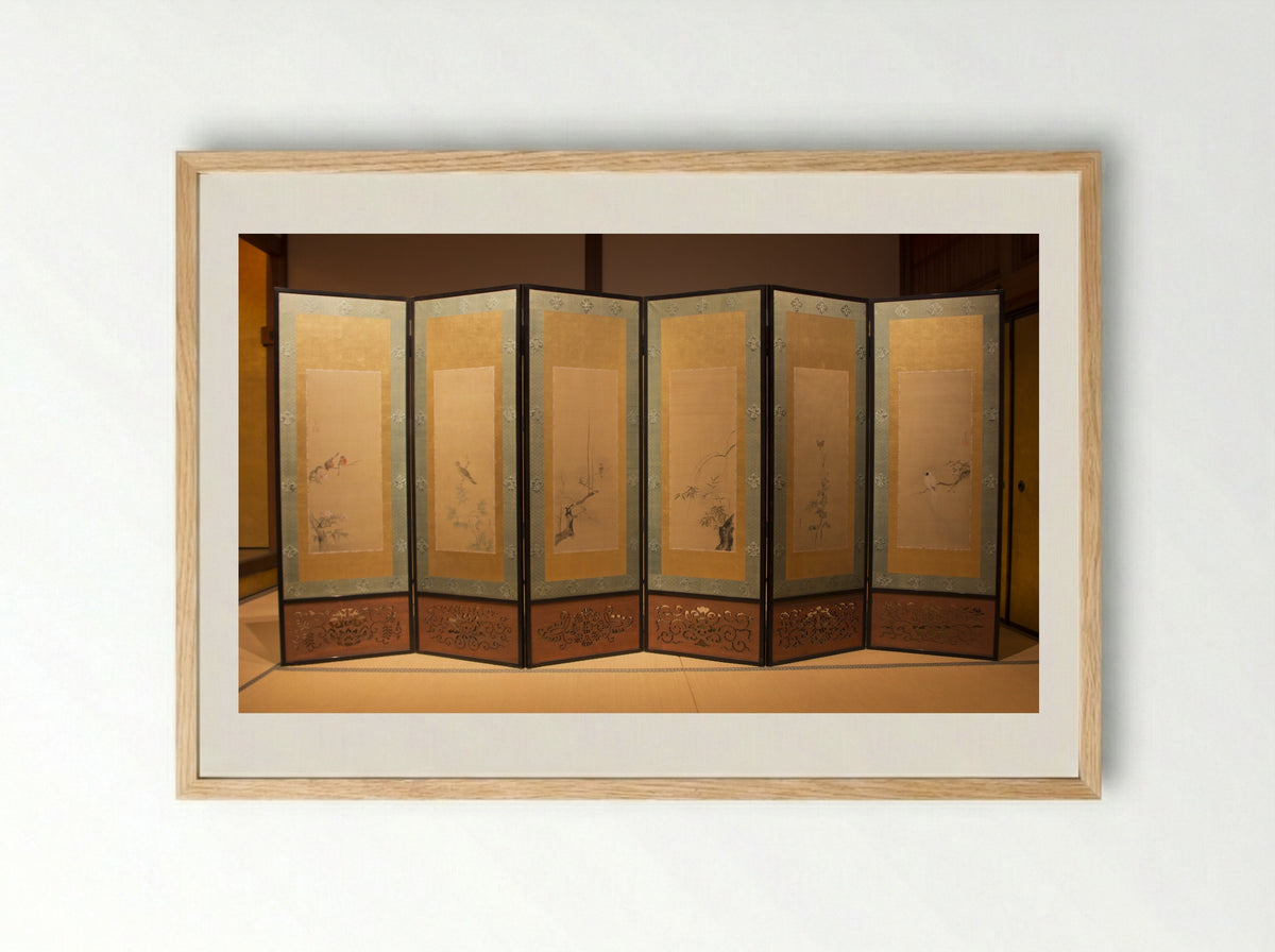 Birds and Flowers - Kano Yukinobu - Framed Print Wood