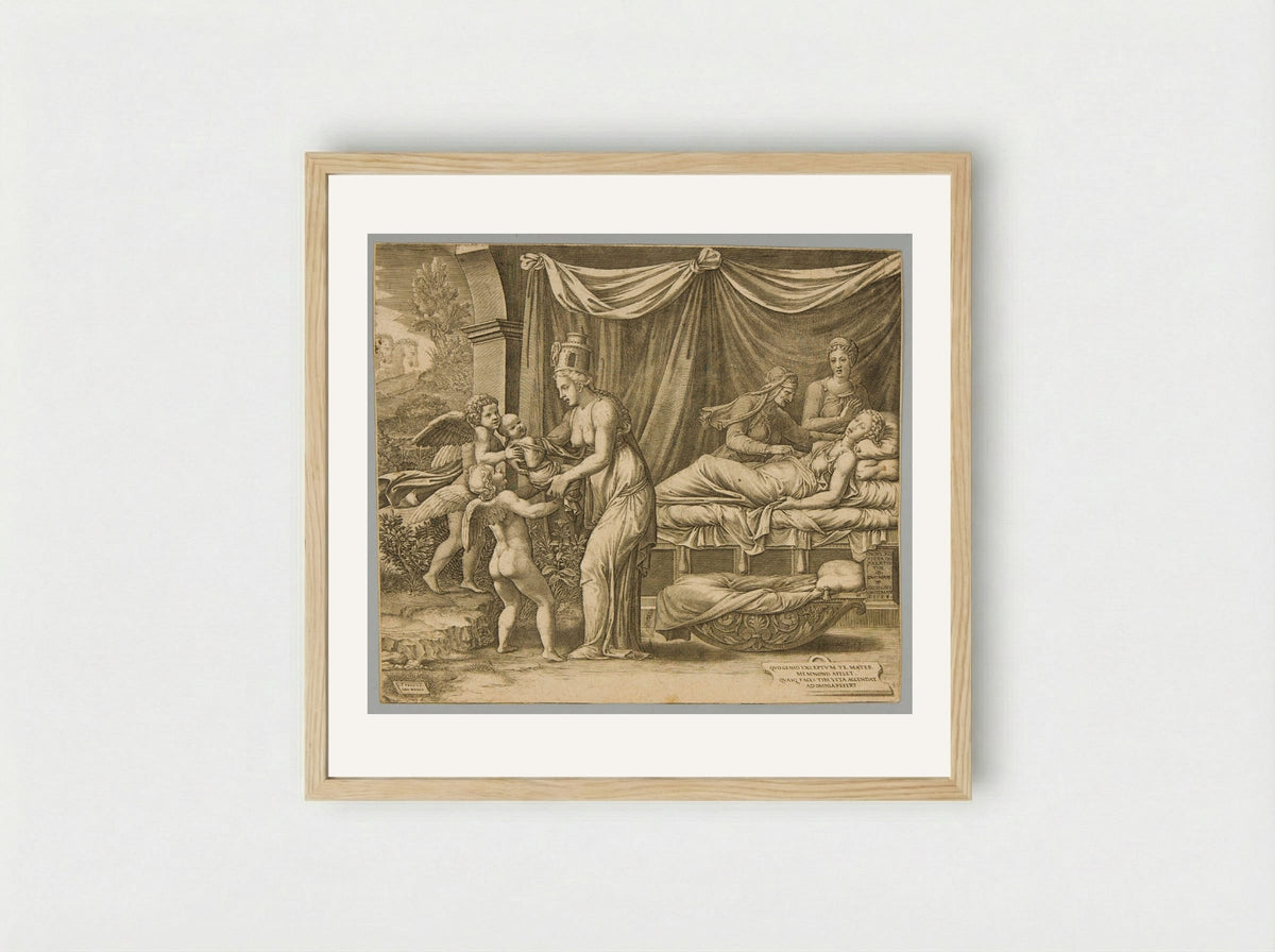 Birth of Memnon - Giorgio Ghisi - Framed Print Wood
