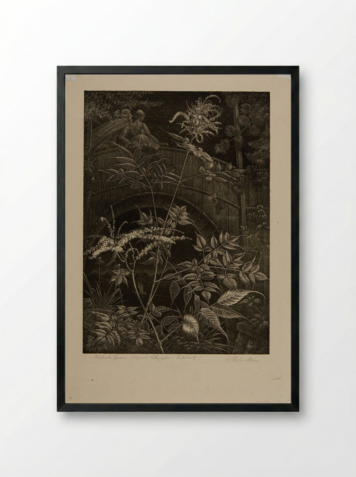 Blühende Spireen - Wilhelm Heise - Framed Print Black