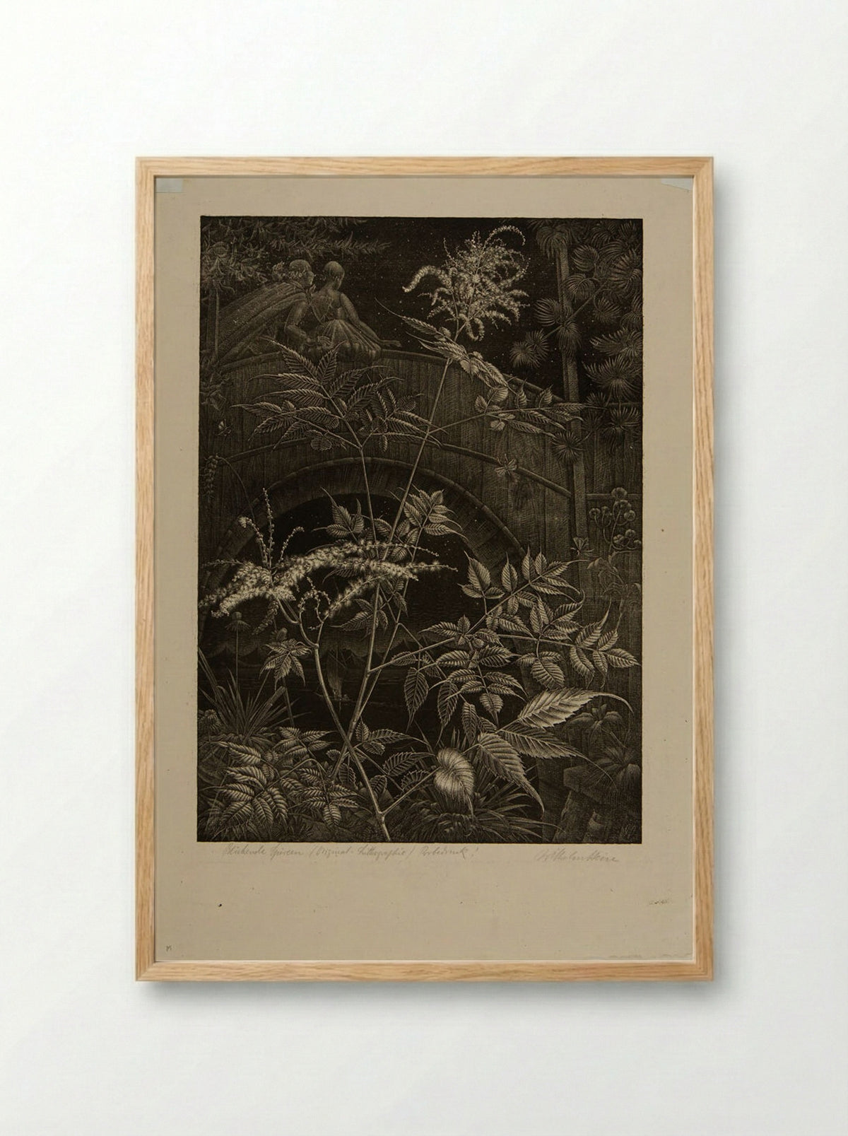 Blühende Spireen - Wilhelm Heise - Framed Print Wood