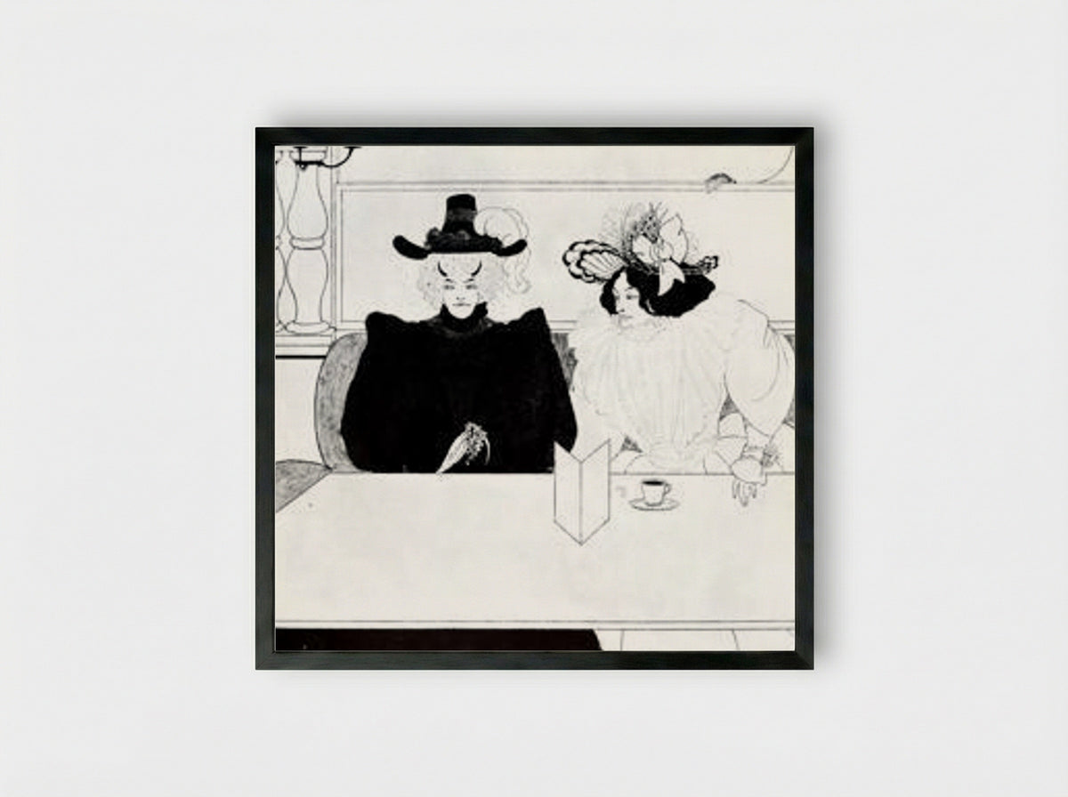Black Coffee - Aubrey Beardsley - Framed Print Black