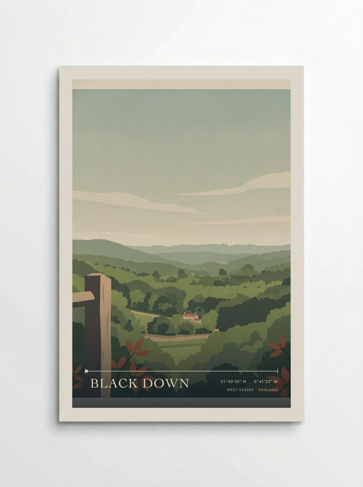 Black Down West Sussex England Travel Poster - Poster
