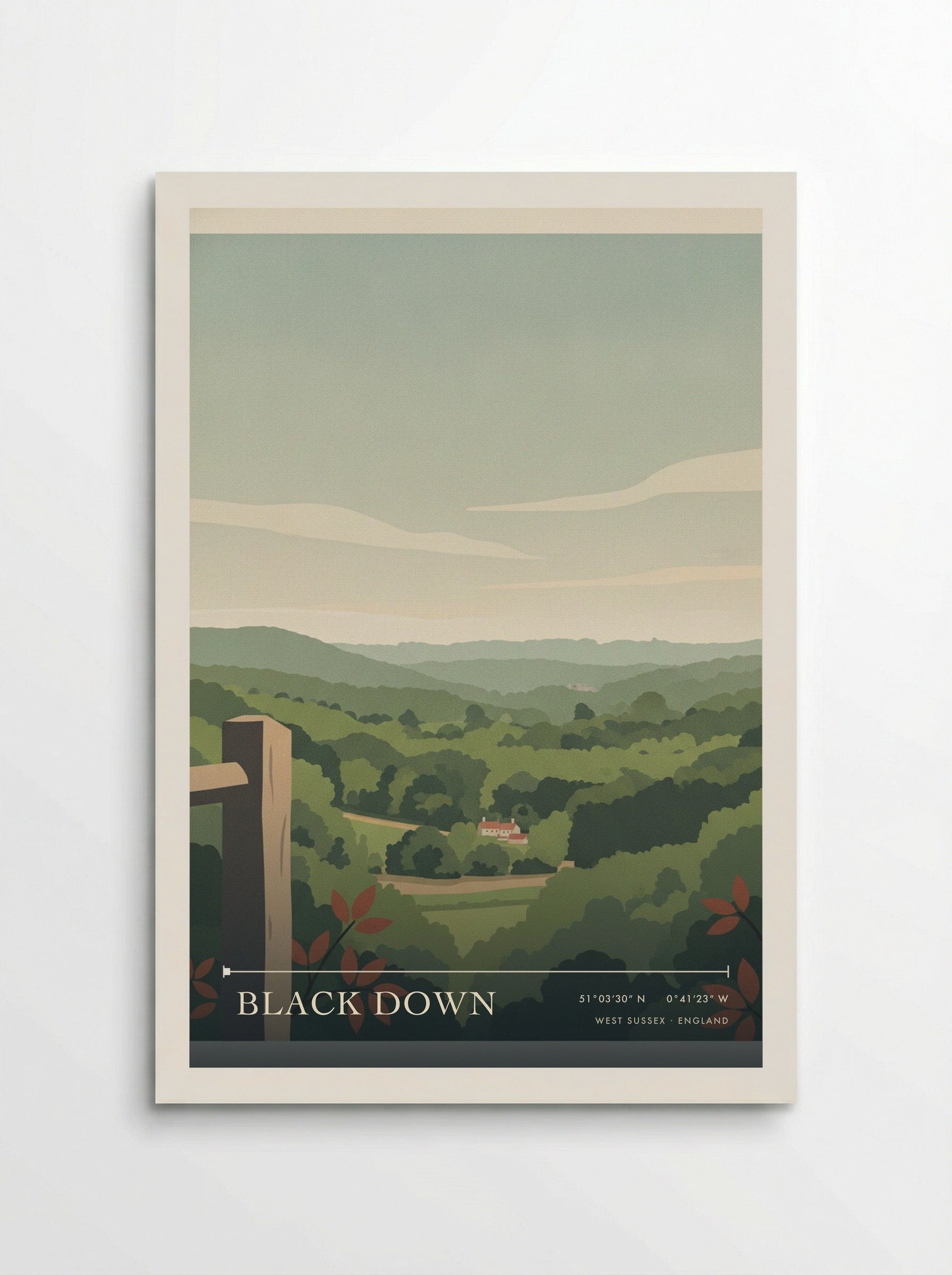 Black Down West Sussex England Travel Poster - Poster