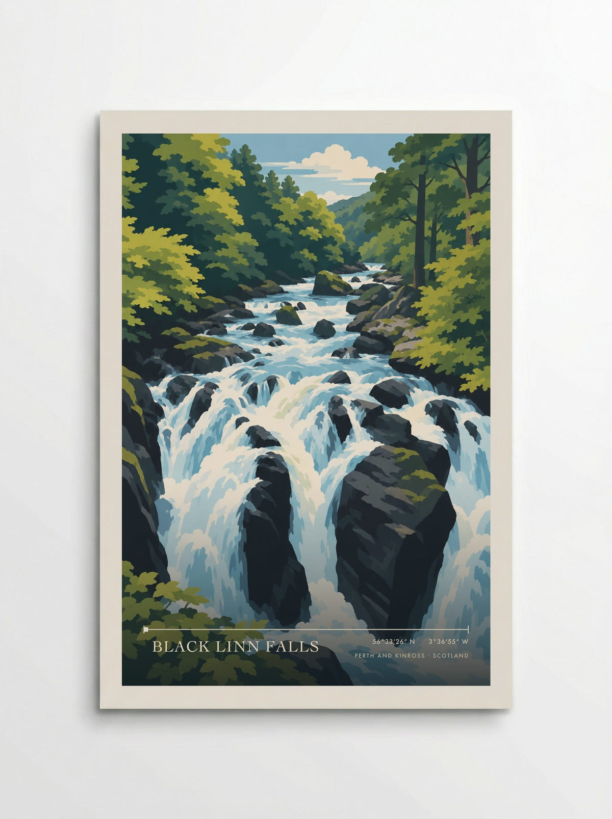 Black Linn Falls, Perth and Kinross | Travel Poster - Poster