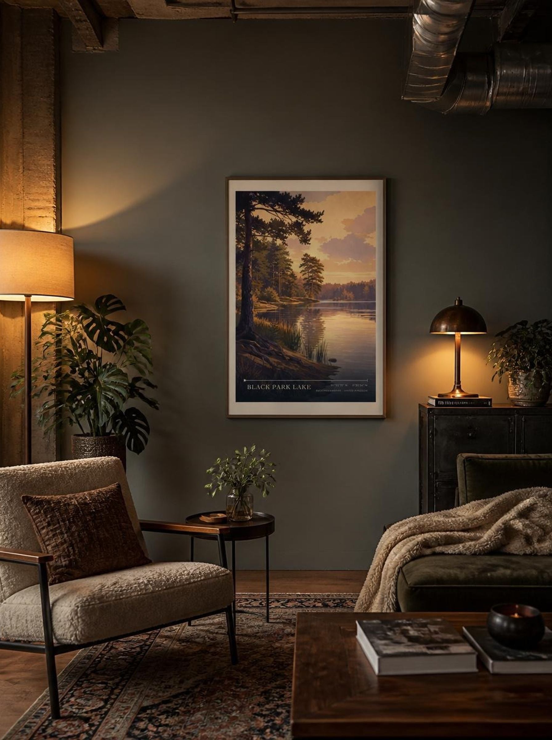 Black Park Lake Buckinghamshire United Kingdom Travel Poster - Lifestyle