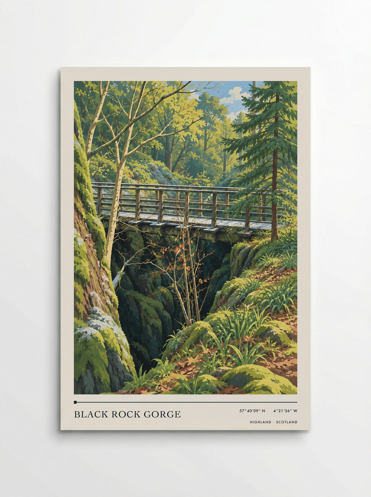 Black Rock Gorge, Highland | Travel Poster - Poster