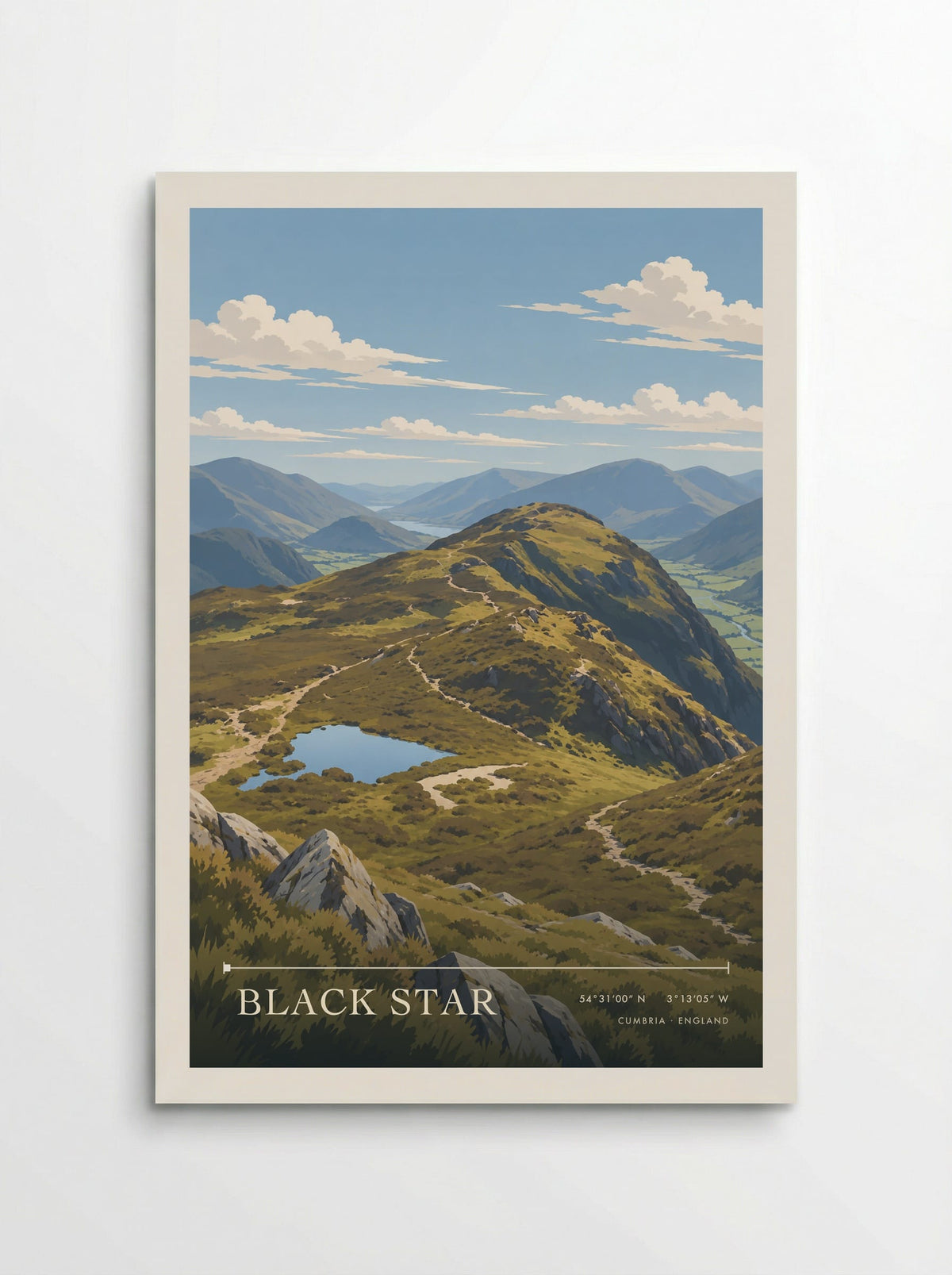Black Star, Cumbria | Travel Poster - Poster
