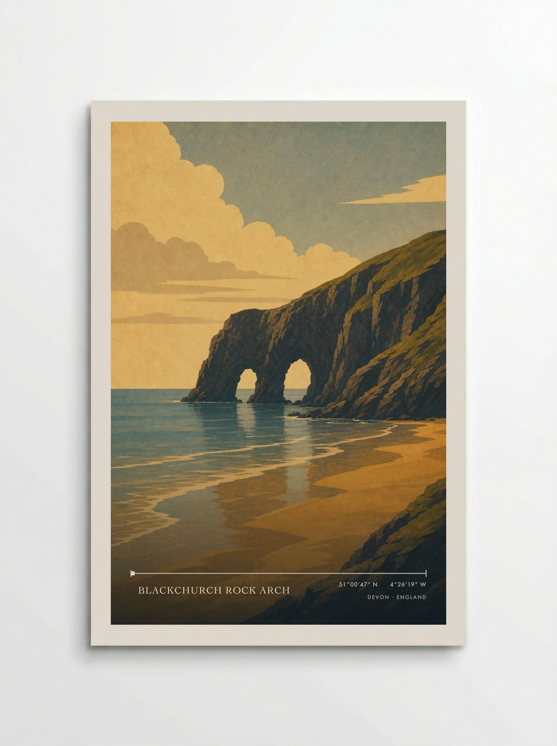 Blackchurch Rock Arch Devon England Travel Poster - Poster