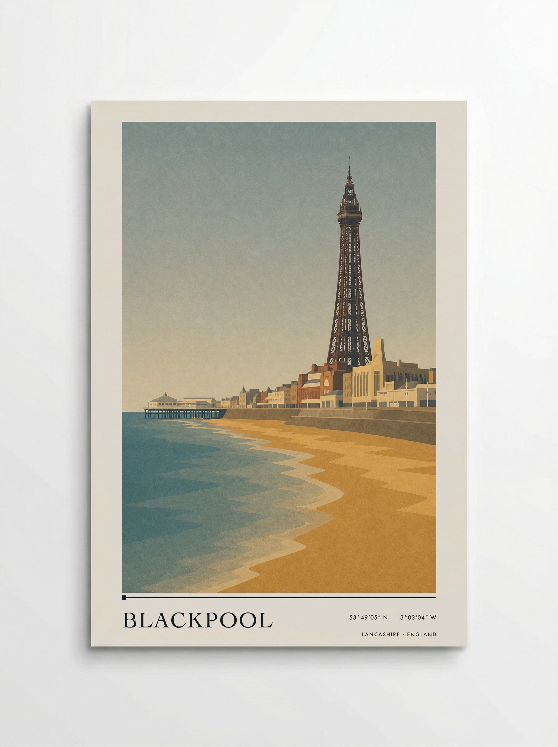 Blackpool Lancashire Travel Poster - Poster