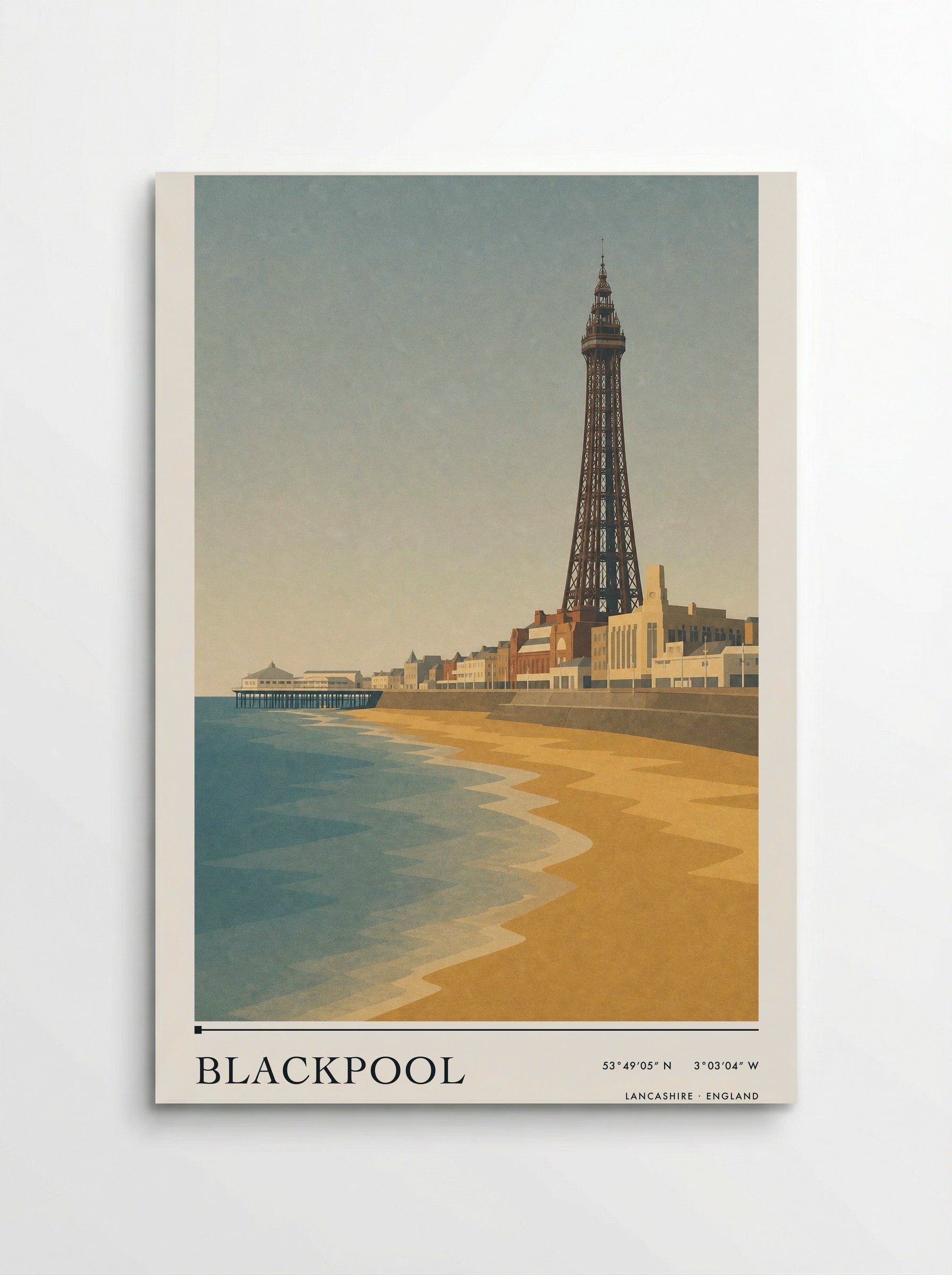 Blackpool Lancashire Travel Poster - Poster