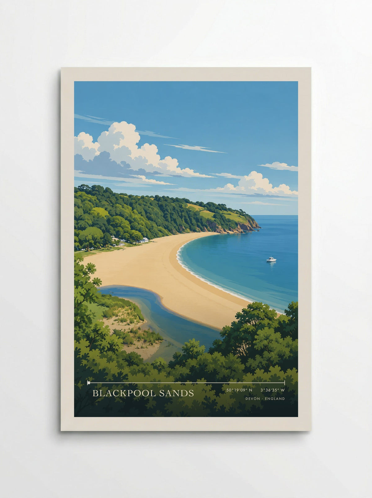 Blackpool Sands, Devon | Travel Poster - Poster