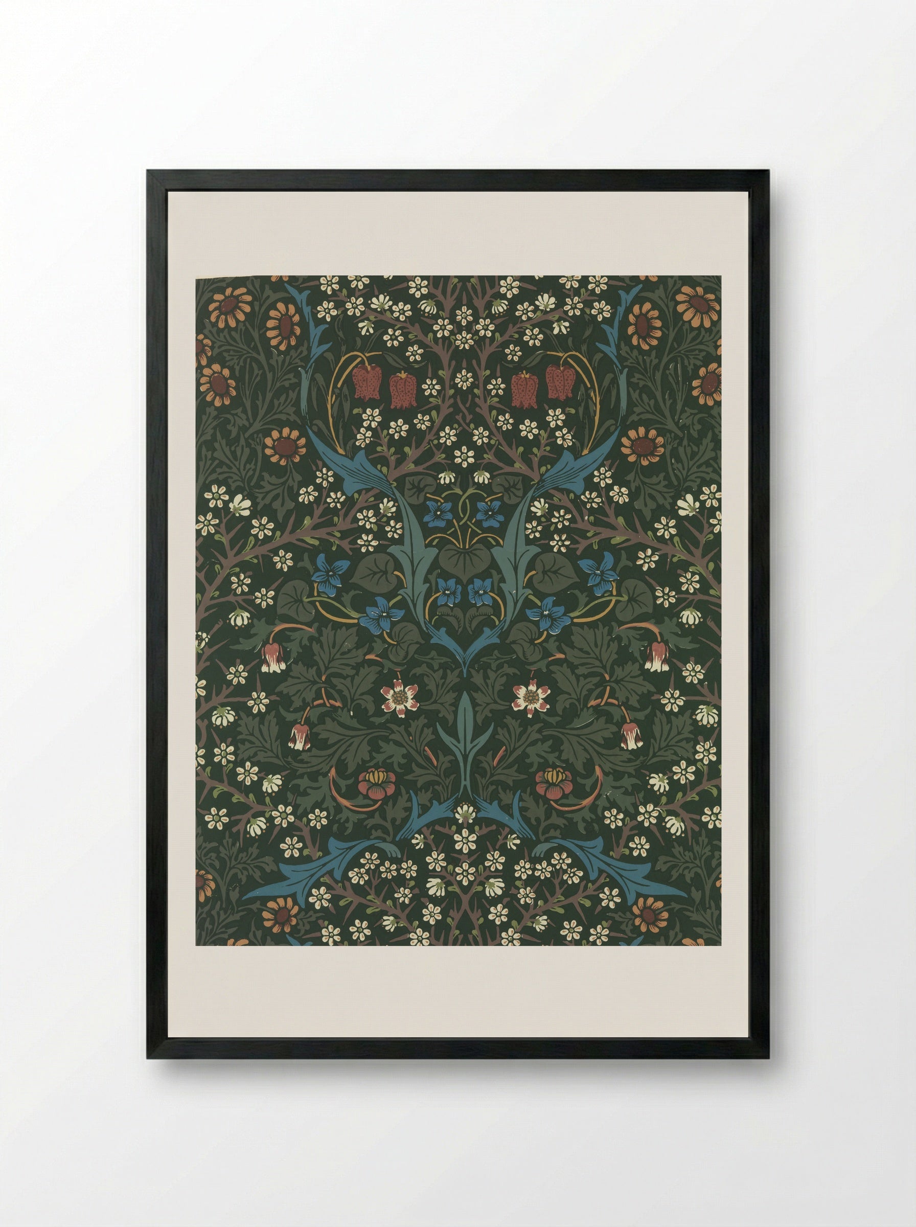Blackthorn - William Morris - Framed Print Black