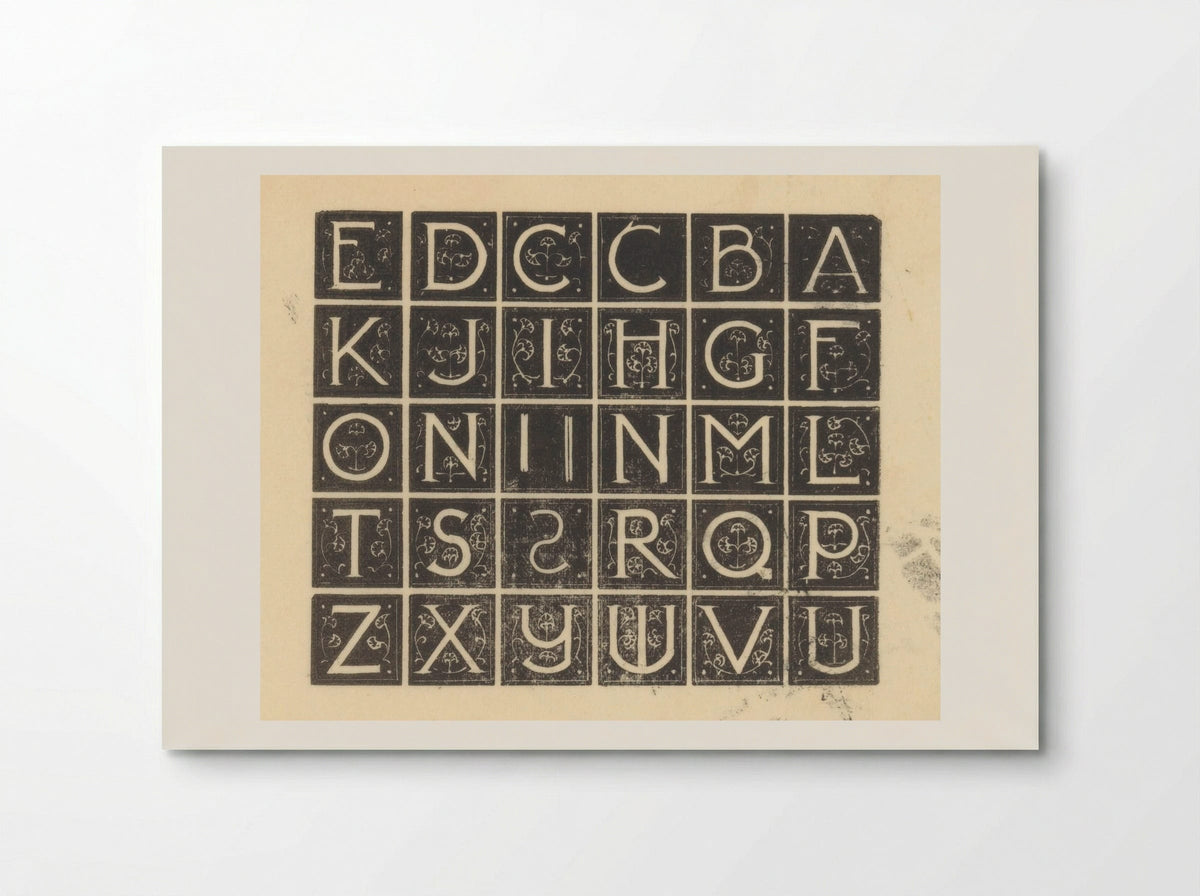 Blad met dertig initialen - Mathieu Lauweriks - Poster