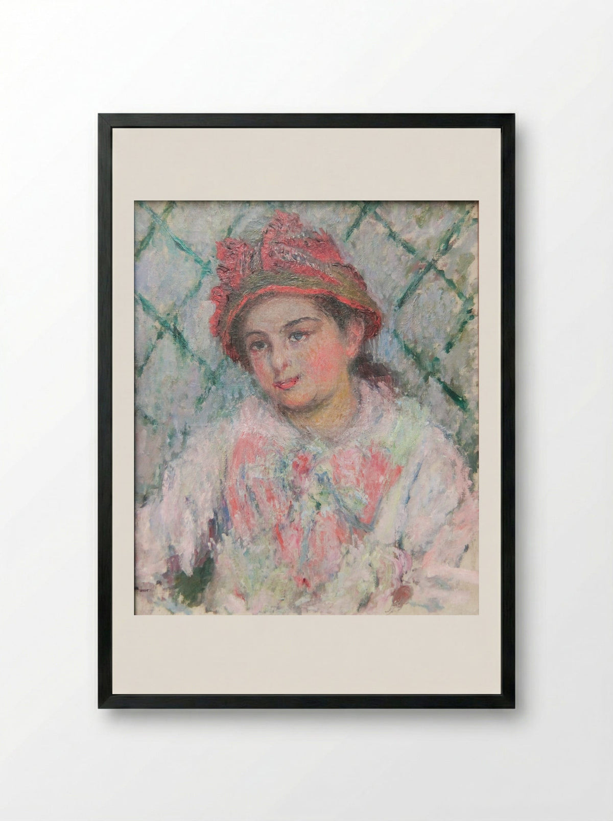 Blanche Hoschedé-Monet - Claude Monet - Framed Print Black