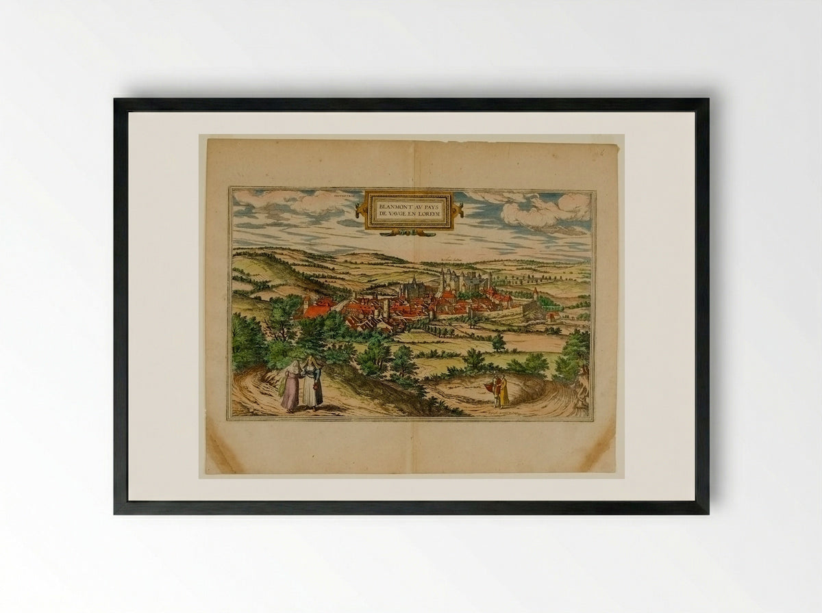 Blanmont au pays de Vauge en Loreyne - Joris Hoefnagel - Framed Print Black