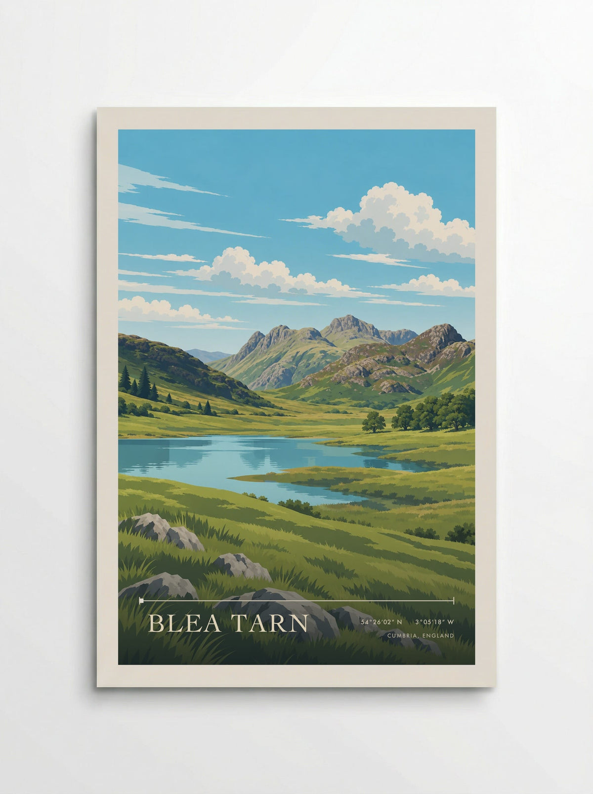 Blea Tarn, Cumbria, England | Travel Poster - Poster