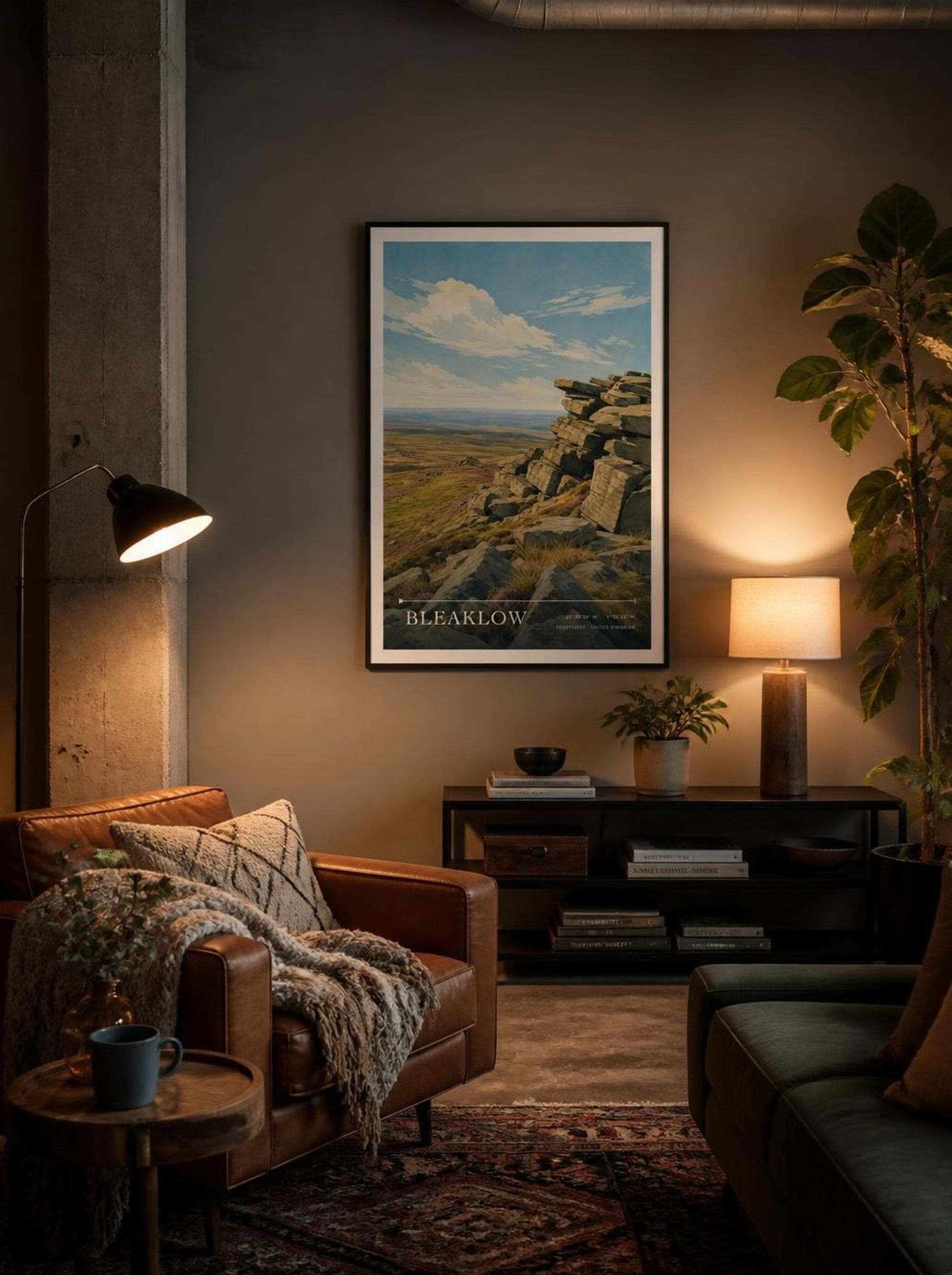 Bleaklow Derbyshire United Kingdom Travel Poster - Lifestyle