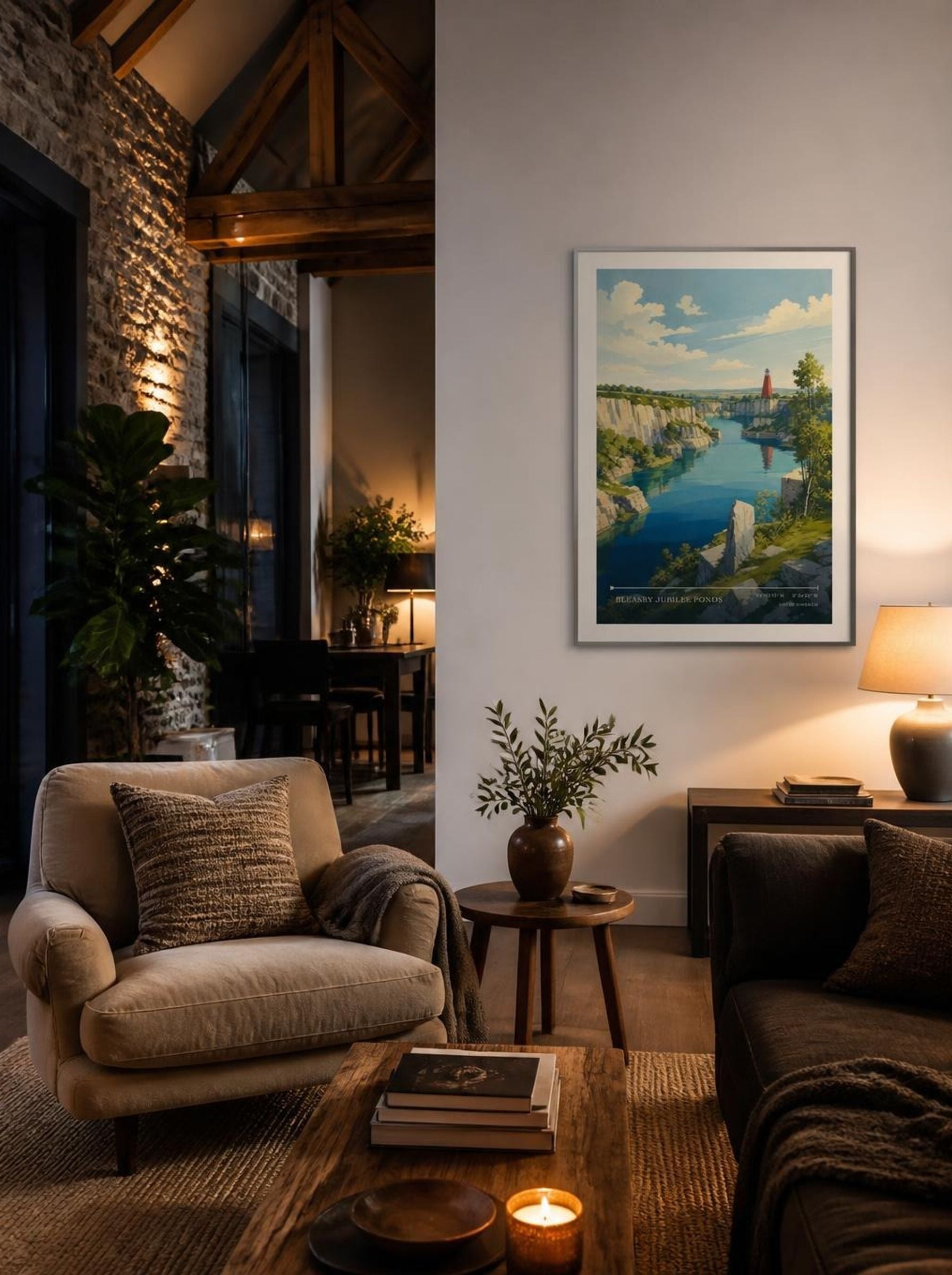 Bleasby Jubilee Ponds United Kingdom Travel Poster - Lifestyle