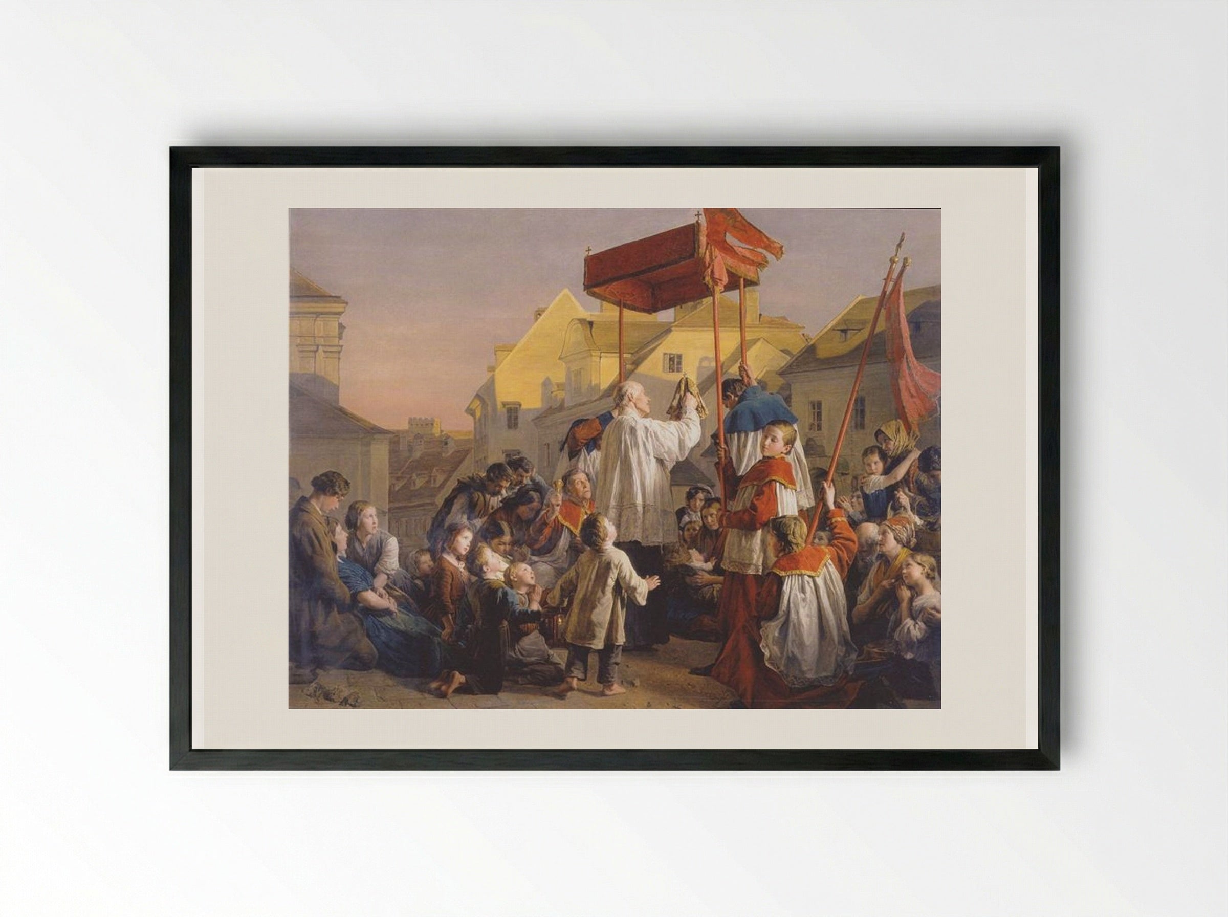 Blessing - Ferdinand Georg Waldmüller - Framed Print Black