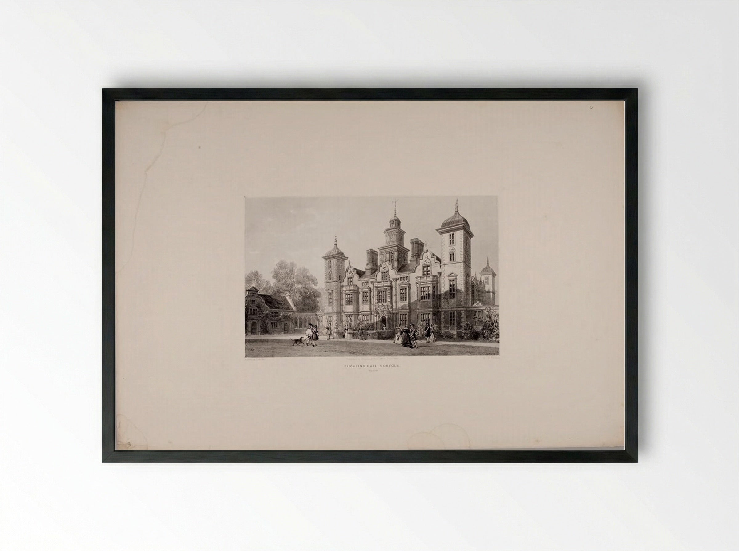 Blickling Hall, Norfolk - James Duffield Harding - Framed Print Black