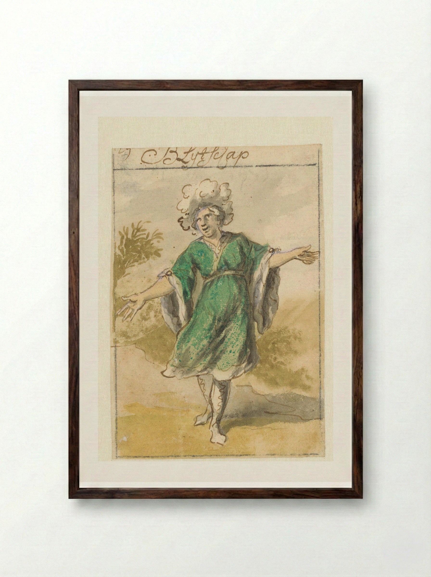 Blijdschap - Pieter van den Berge - Framed Print Dark Wood