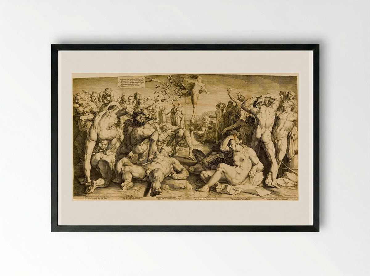 Blind Fortune Distributing Gifts - Jan Harmensz. Muller - Framed Print Black