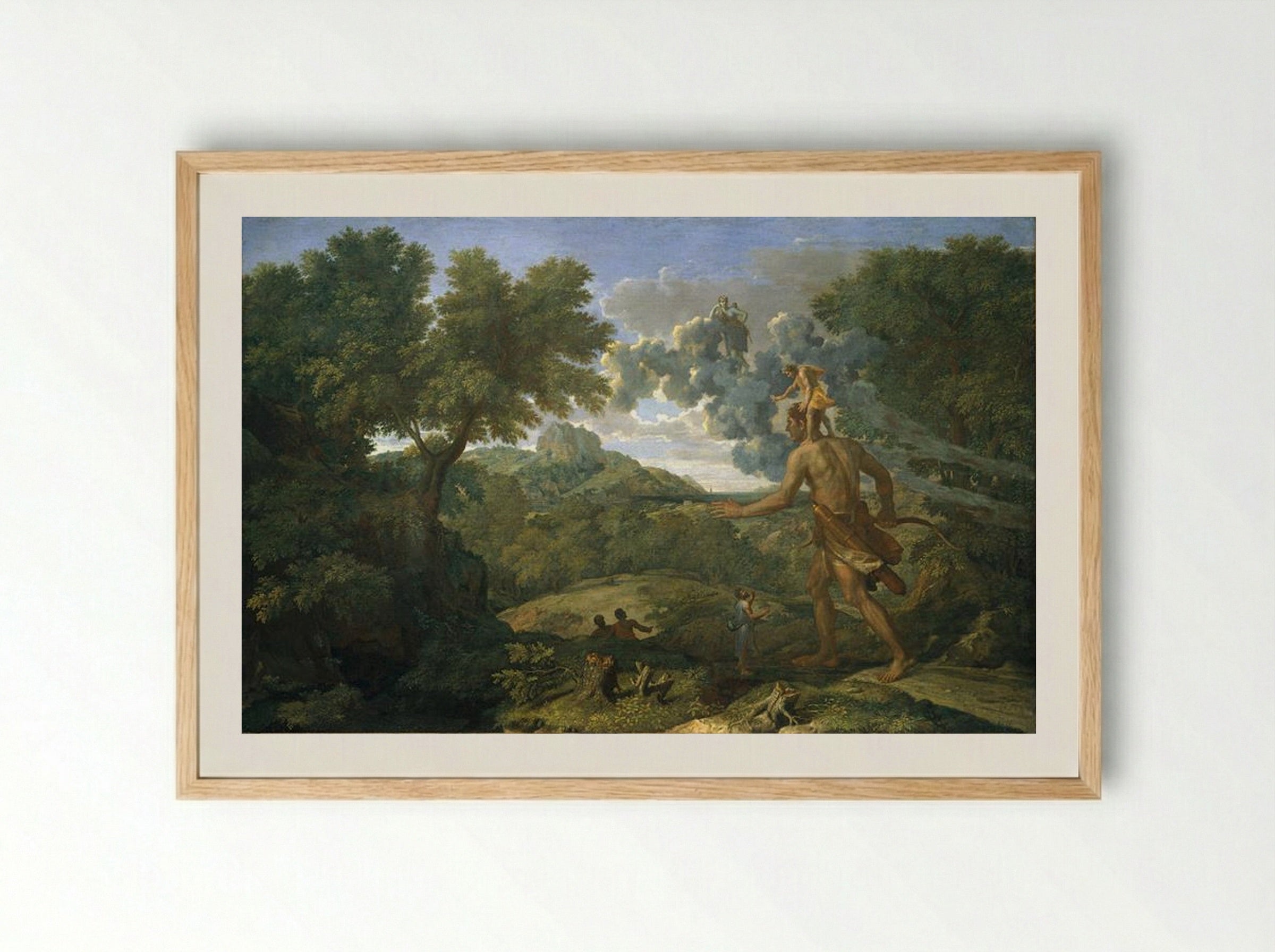 Blind Orion Searching for the Rising Sun - Nicolas Poussin - Framed Print Wood