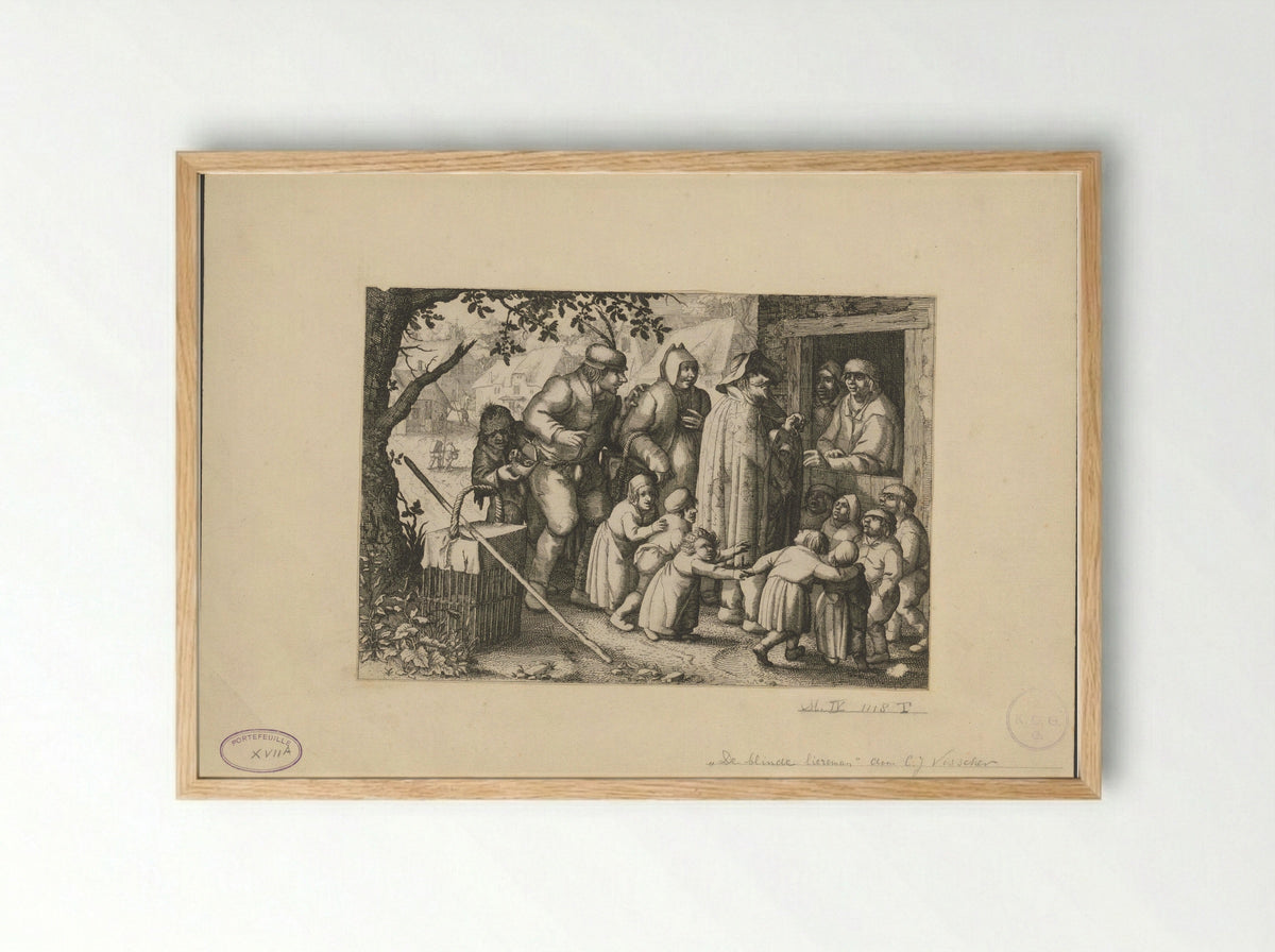 Blinde liereman - Claes Jansz. Visscher (II) - Framed Print Wood