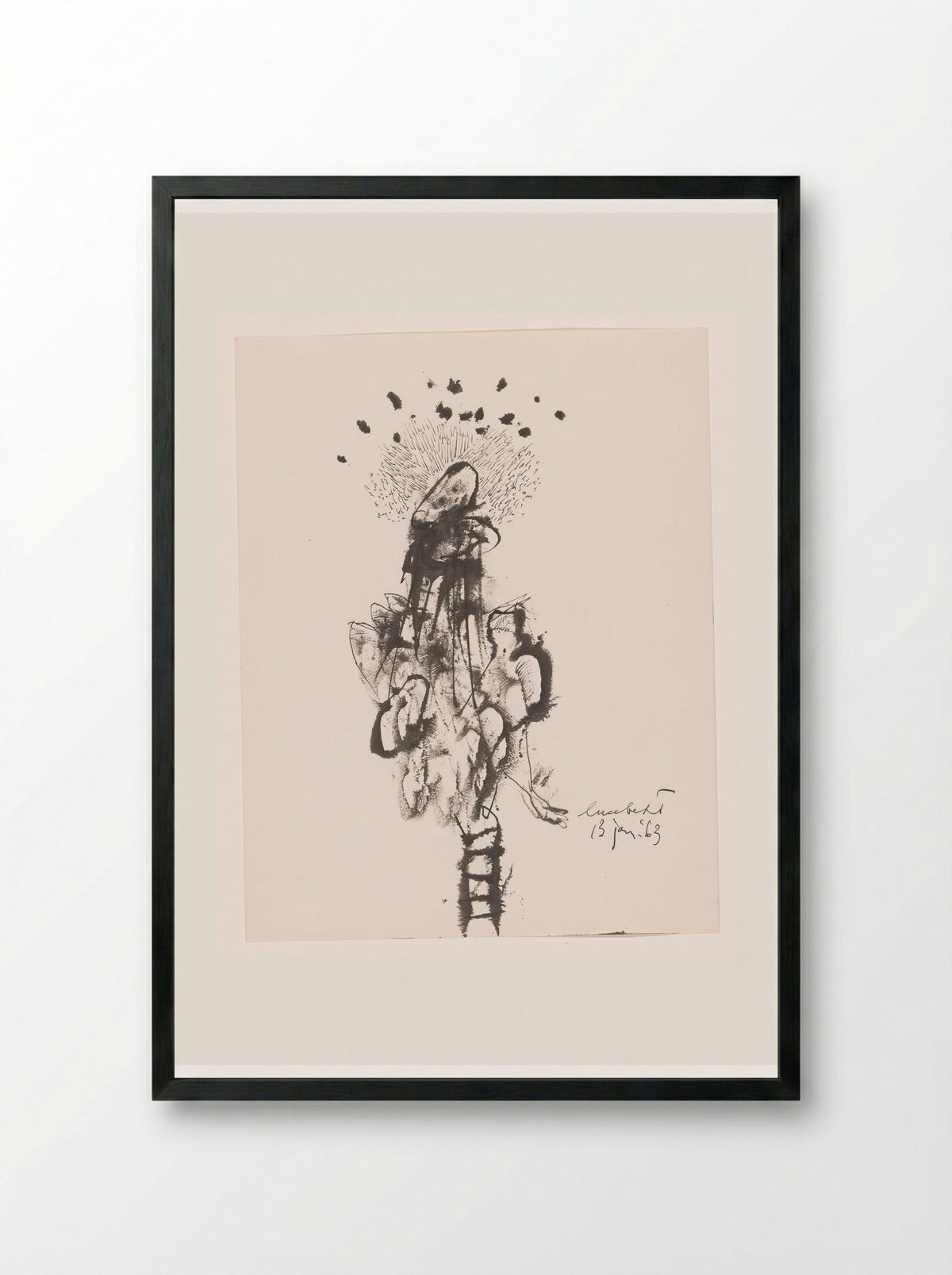 Bloem (Flower) - Lucebert - Framed Print Black