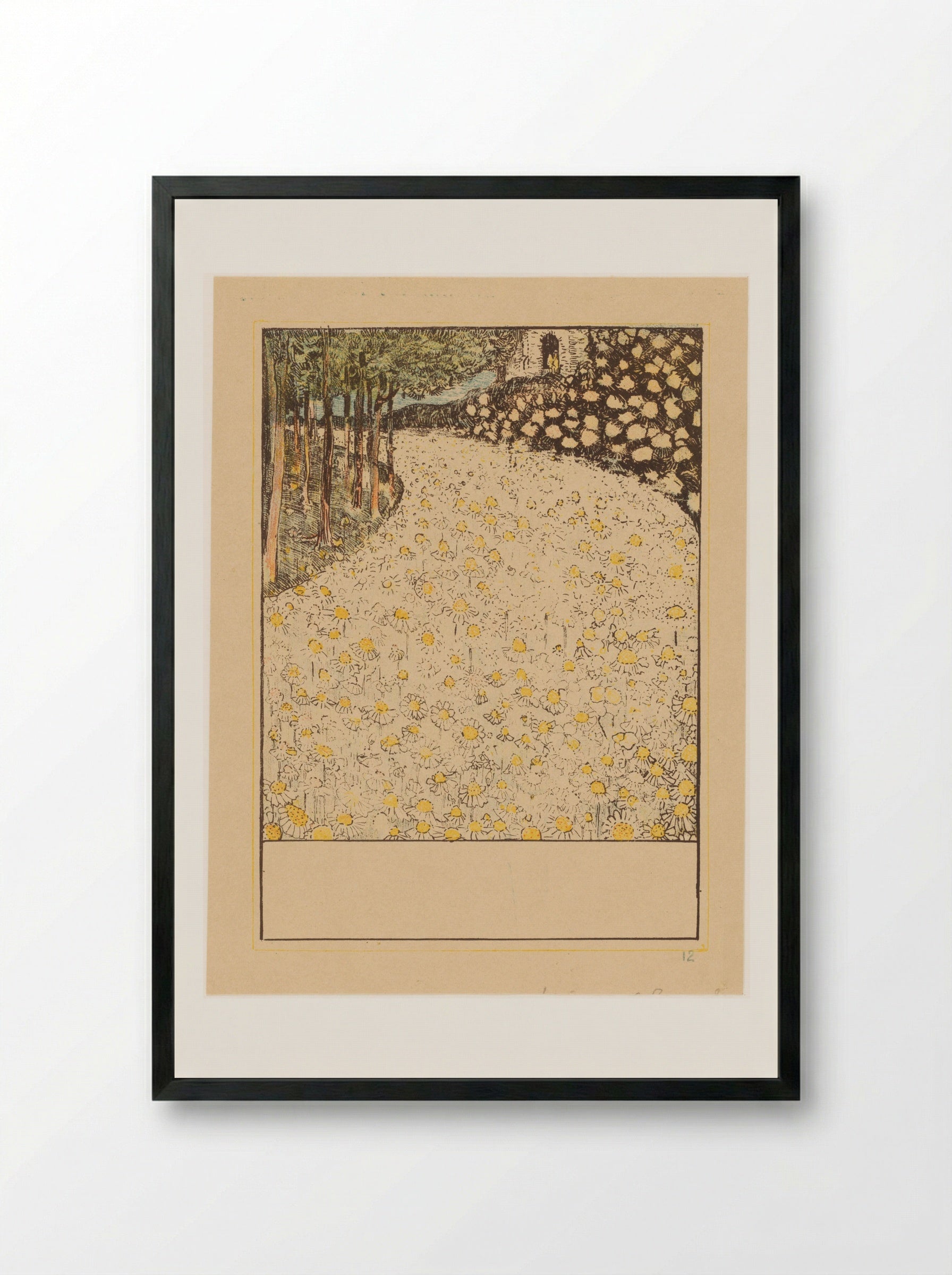 Bloemenzee - Theo van Hoytema - Framed Print Black