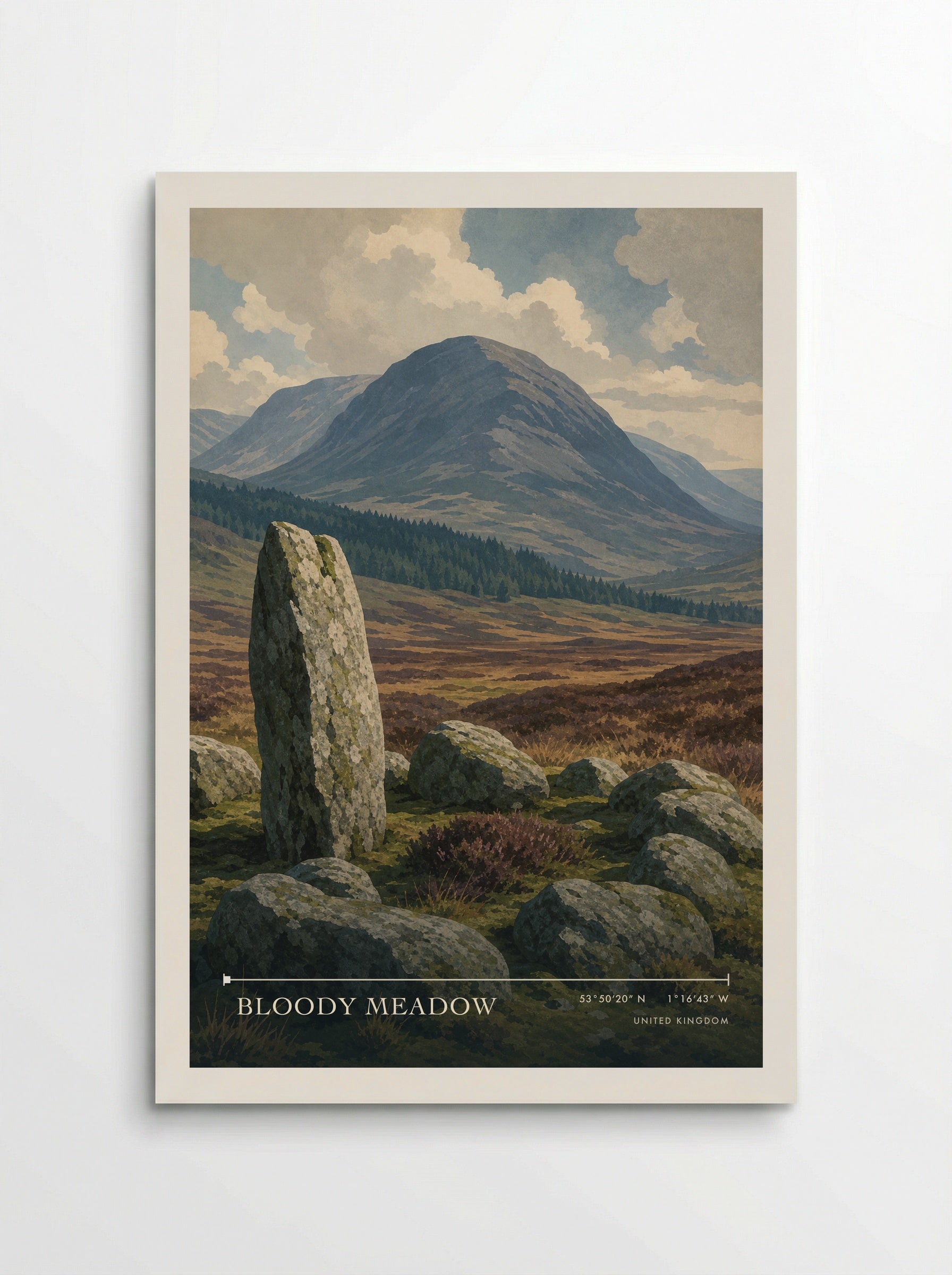 Bloody Meadow United Kingdom Travel Poster - Poster