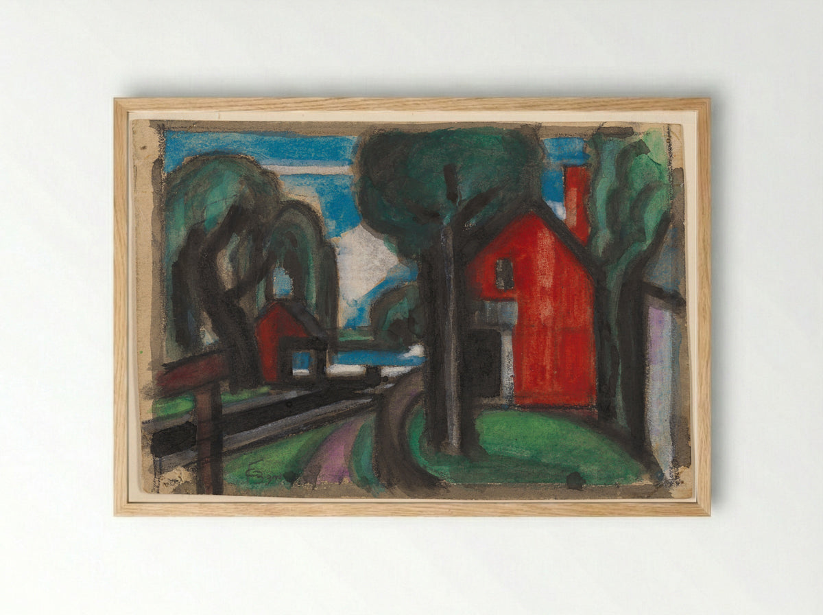 Bloomfield Lock - Oscar Bluemner - Framed Print Wood