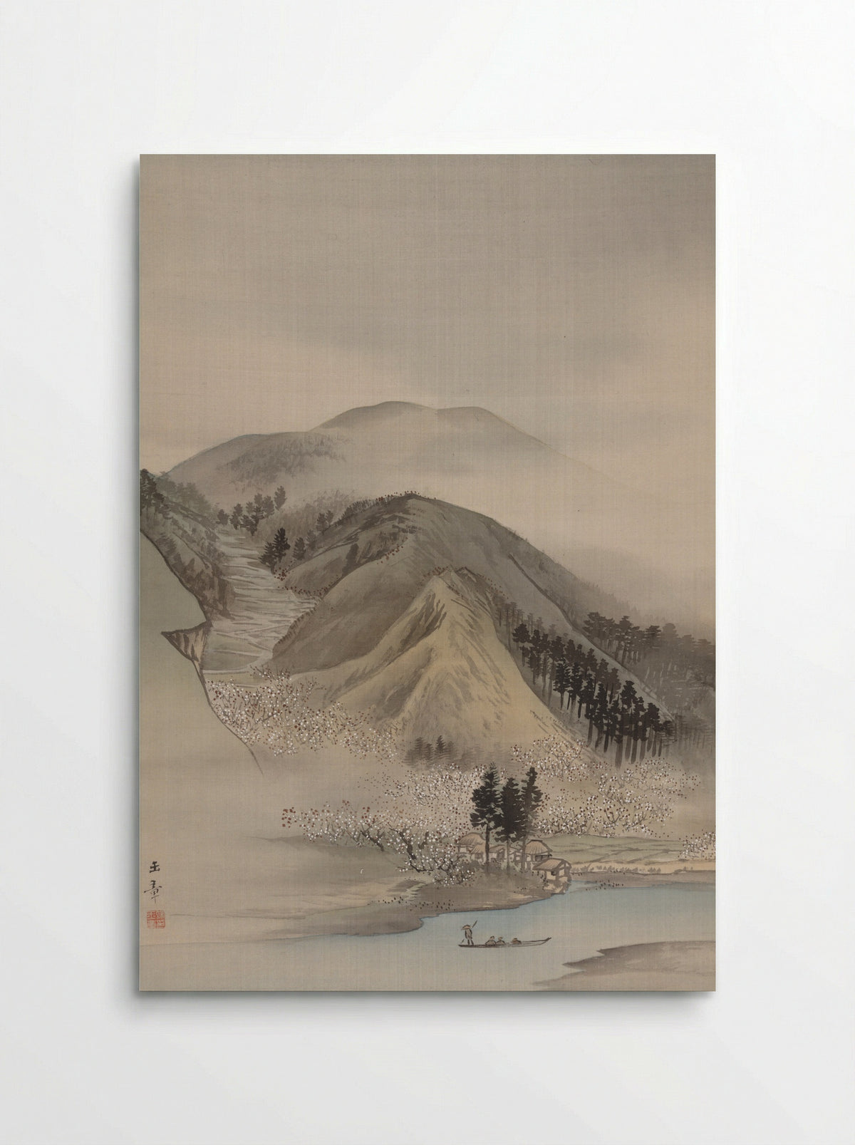 Blossoms by a River - Kawabata Gyokushō - Poster