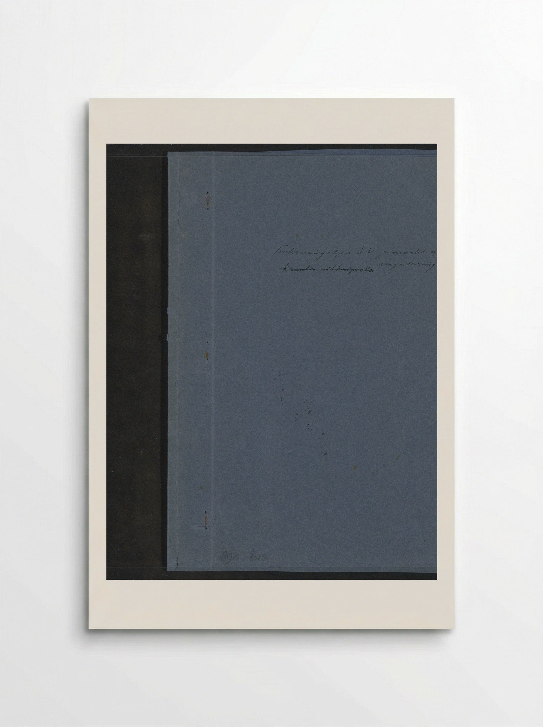 Blue Folder with Sketchbook Fragments and Documents - Jan Veth - Poster