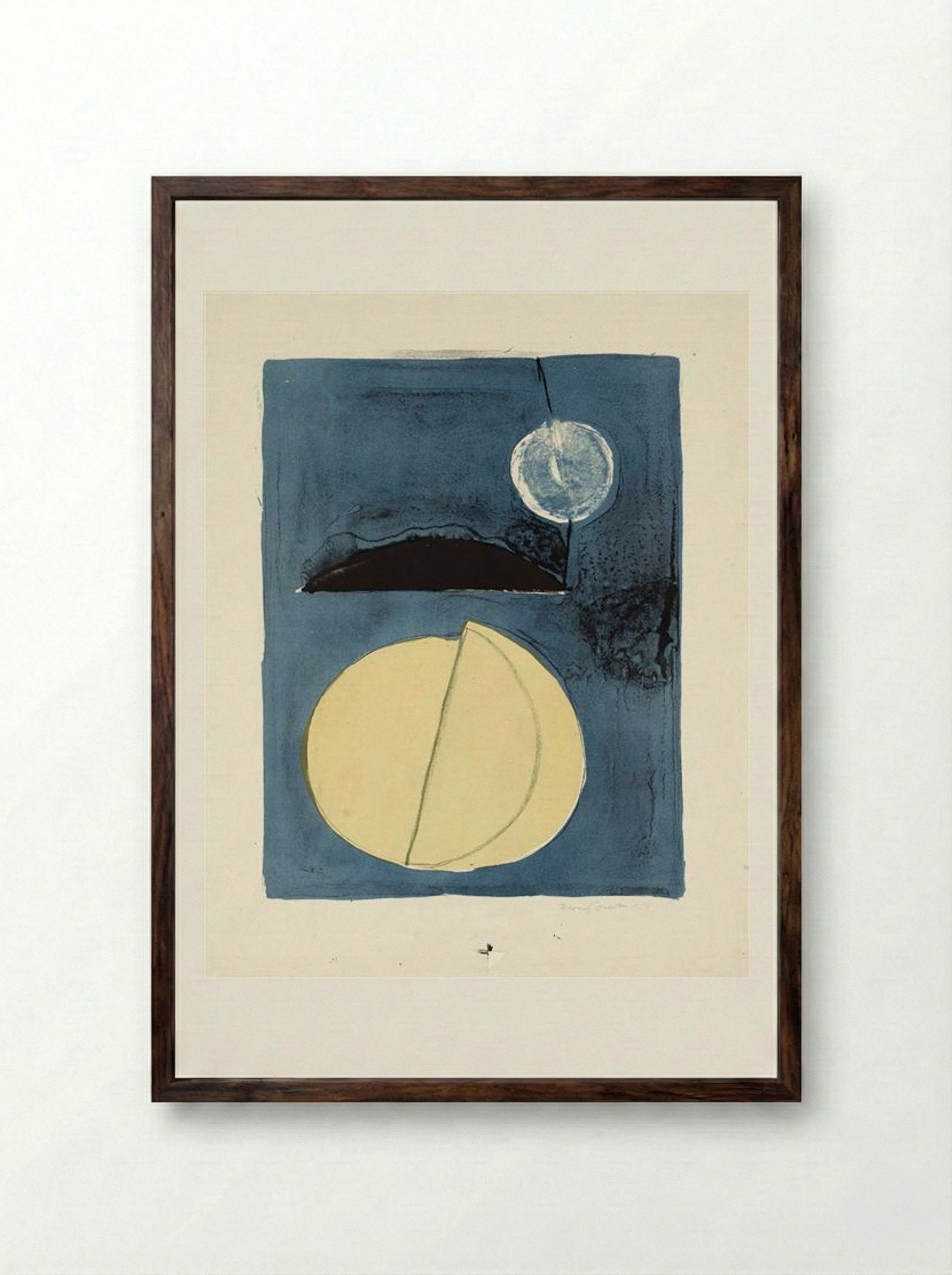Blue Moon - Terry Frost - Framed Print Dark Wood