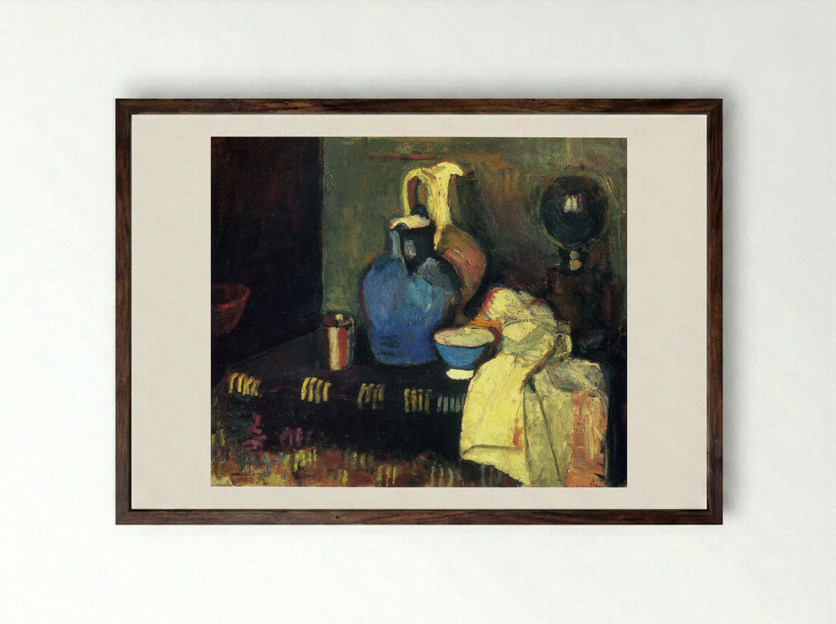 Blue Pitcher - Henri Matisse - Framed Print Dark Wood