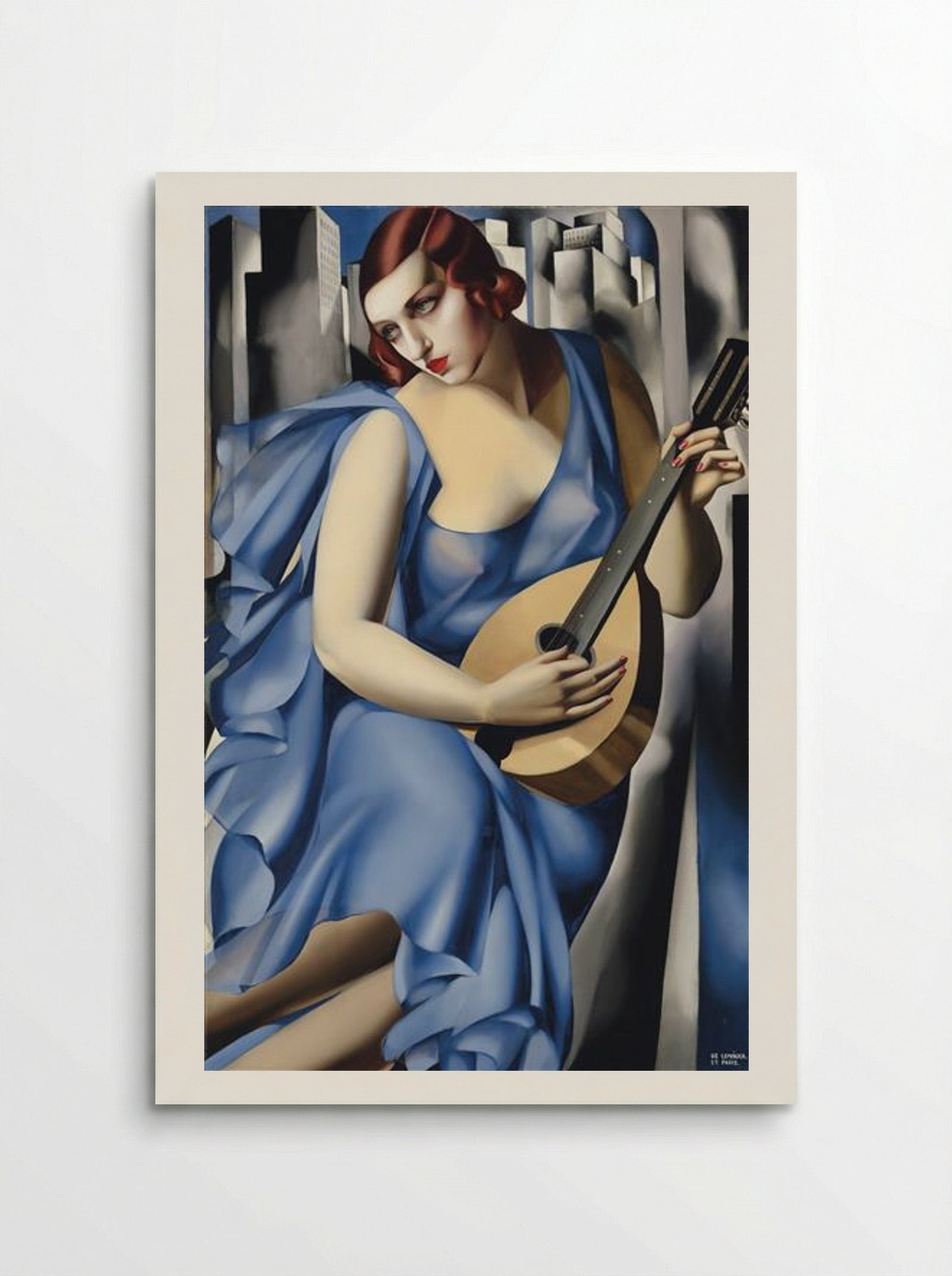Blue Woman with a Guitar - Tamara de Lempicka