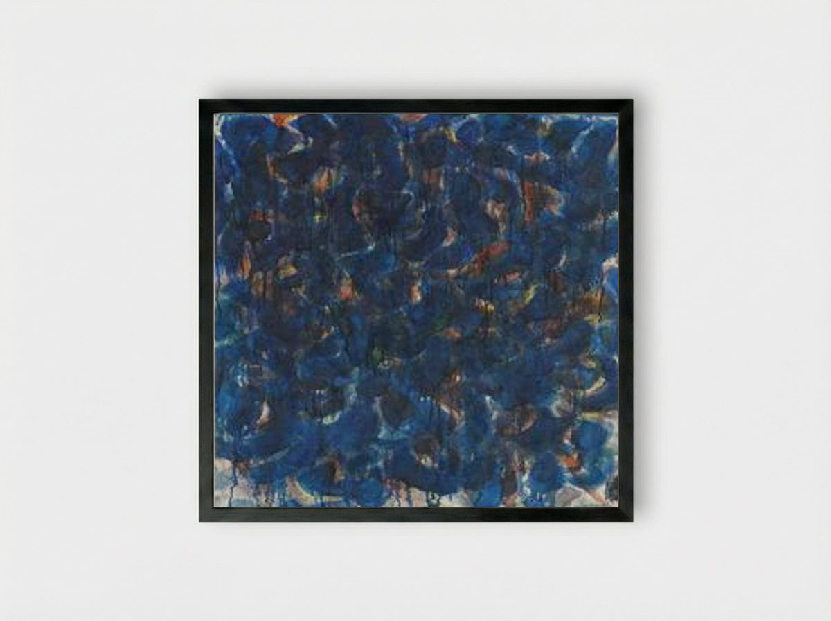 Blue and Red - Sam Francis - Framed Print Black