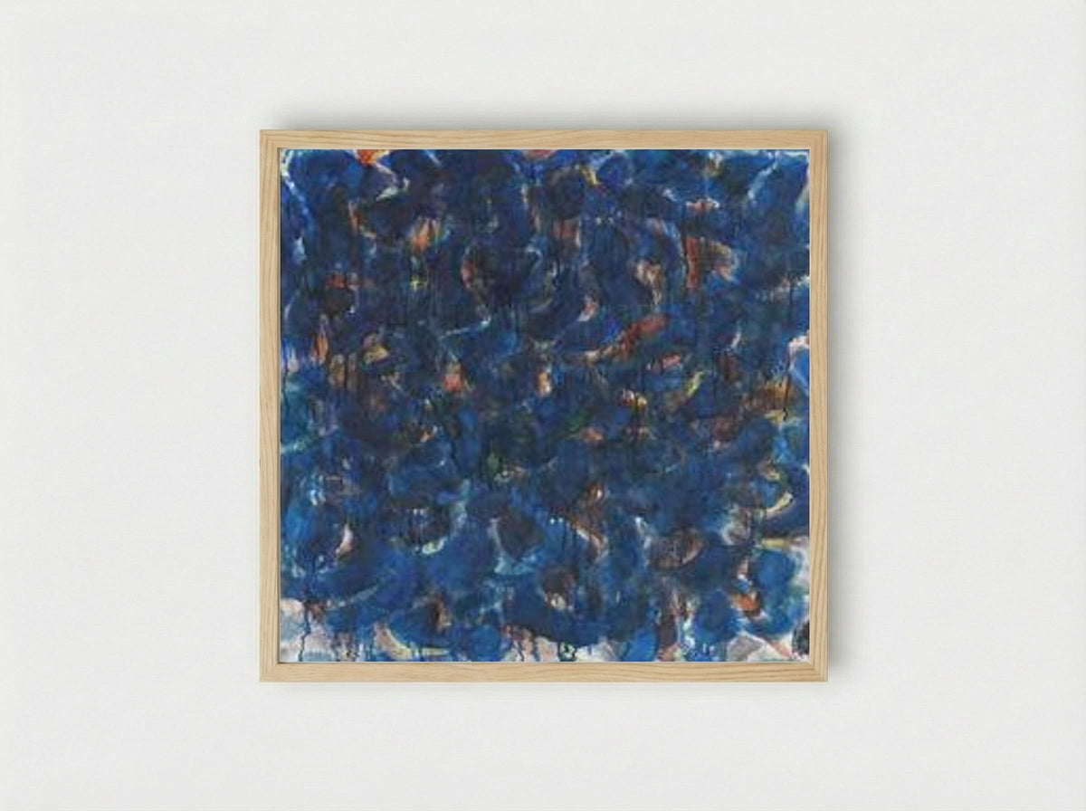 Blue and Red - Sam Francis - Framed Print Wood