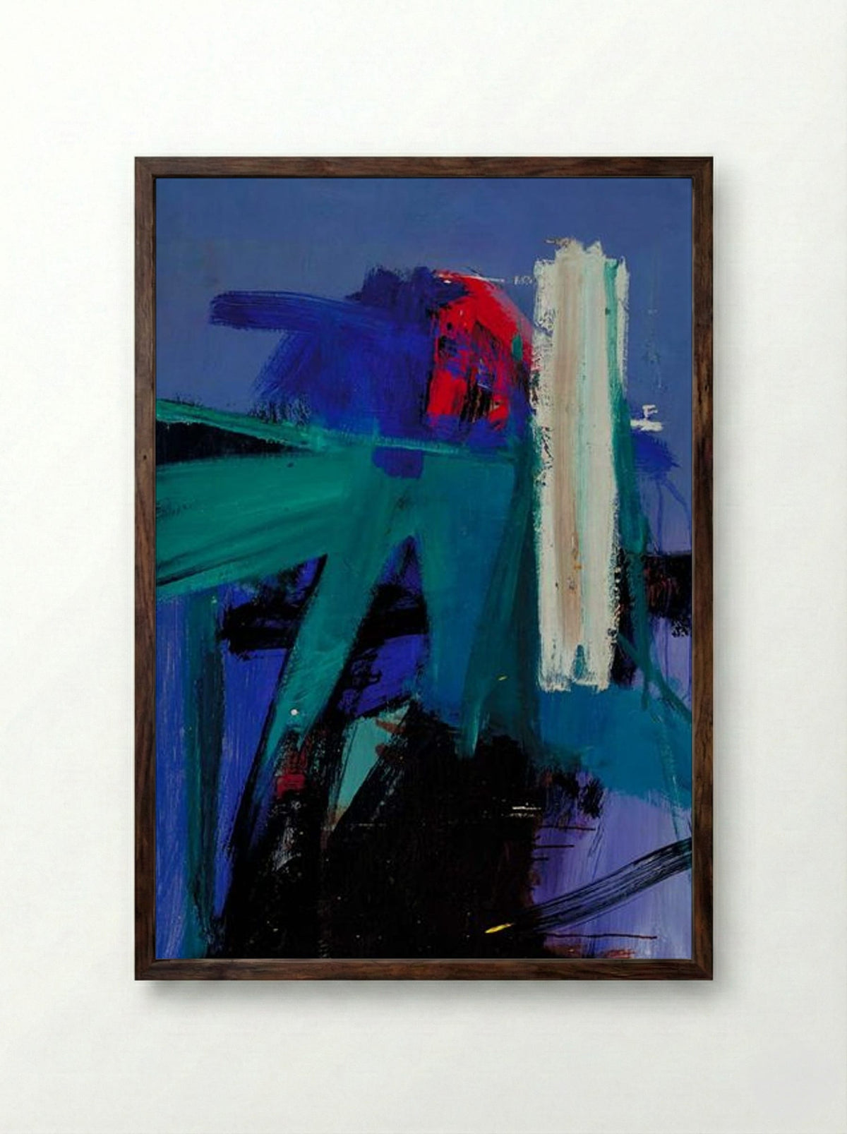 Blueberry Eyes - Franz Kline - Framed Print Dark Wood