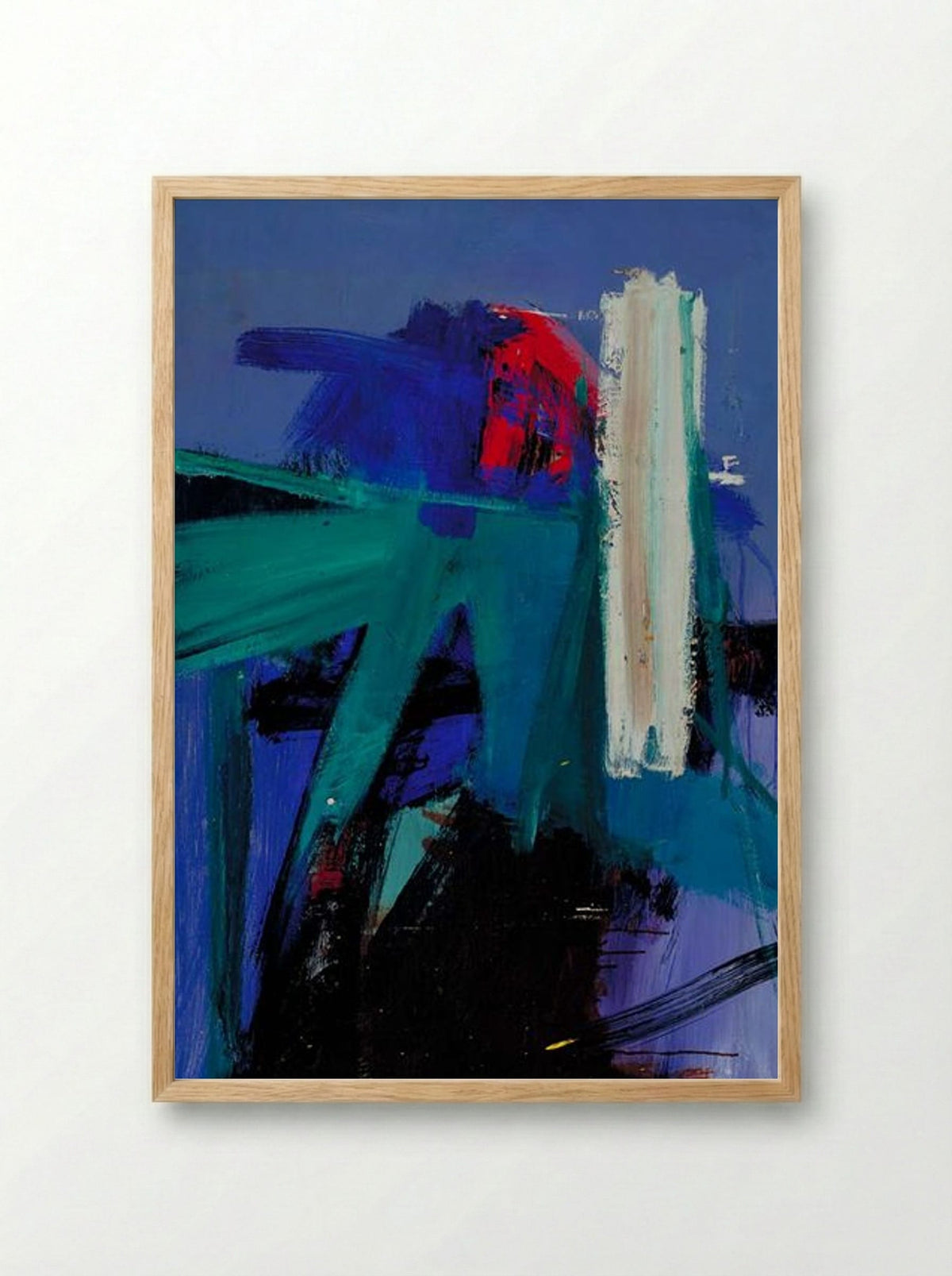 Blueberry Eyes - Franz Kline - Framed Print Wood