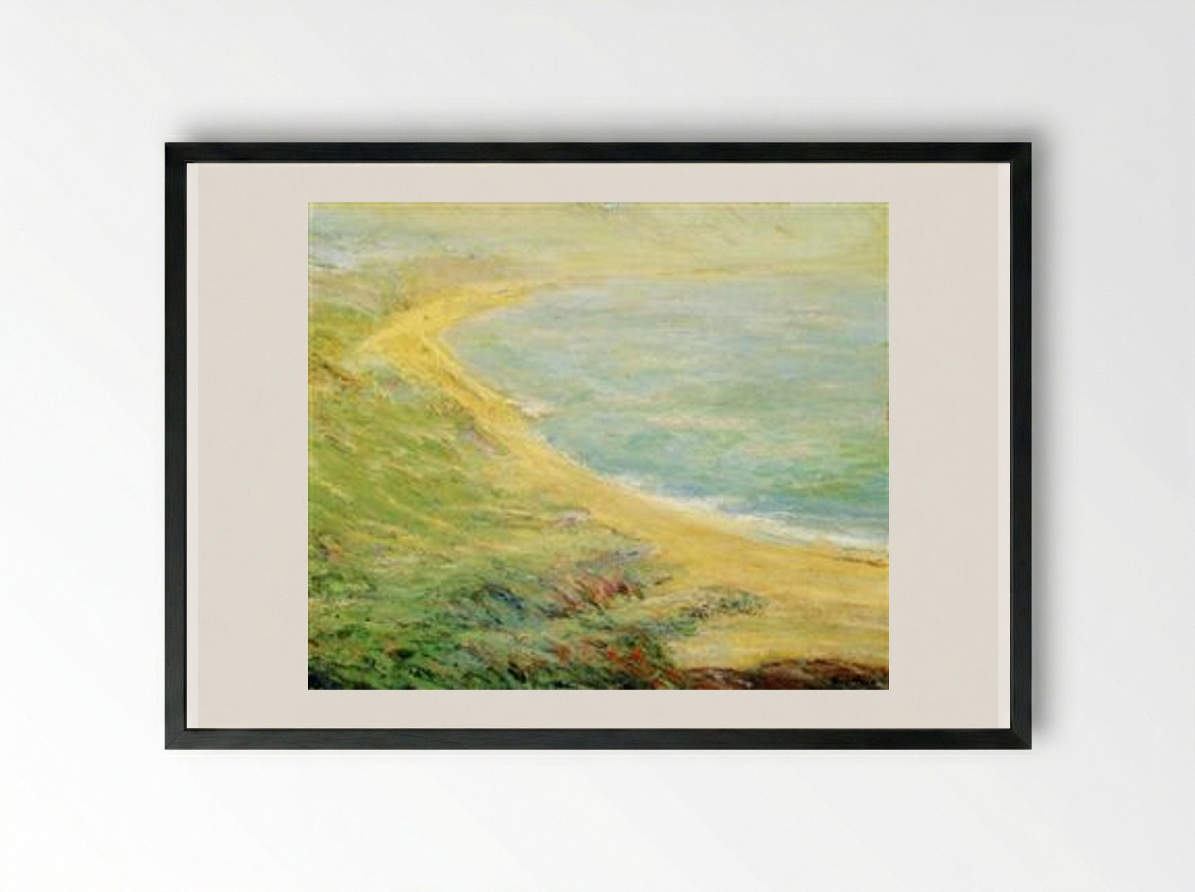 Bluff at Pourville - Guy Rose - Framed Print Black
