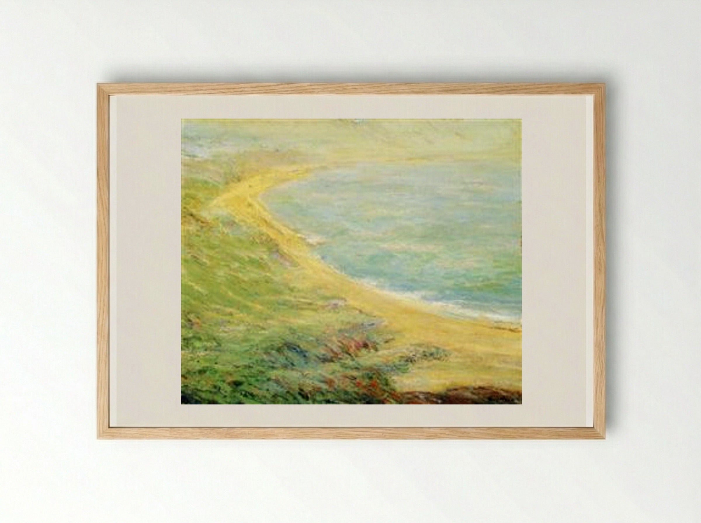 Bluff at Pourville - Guy Rose - Framed Print Wood