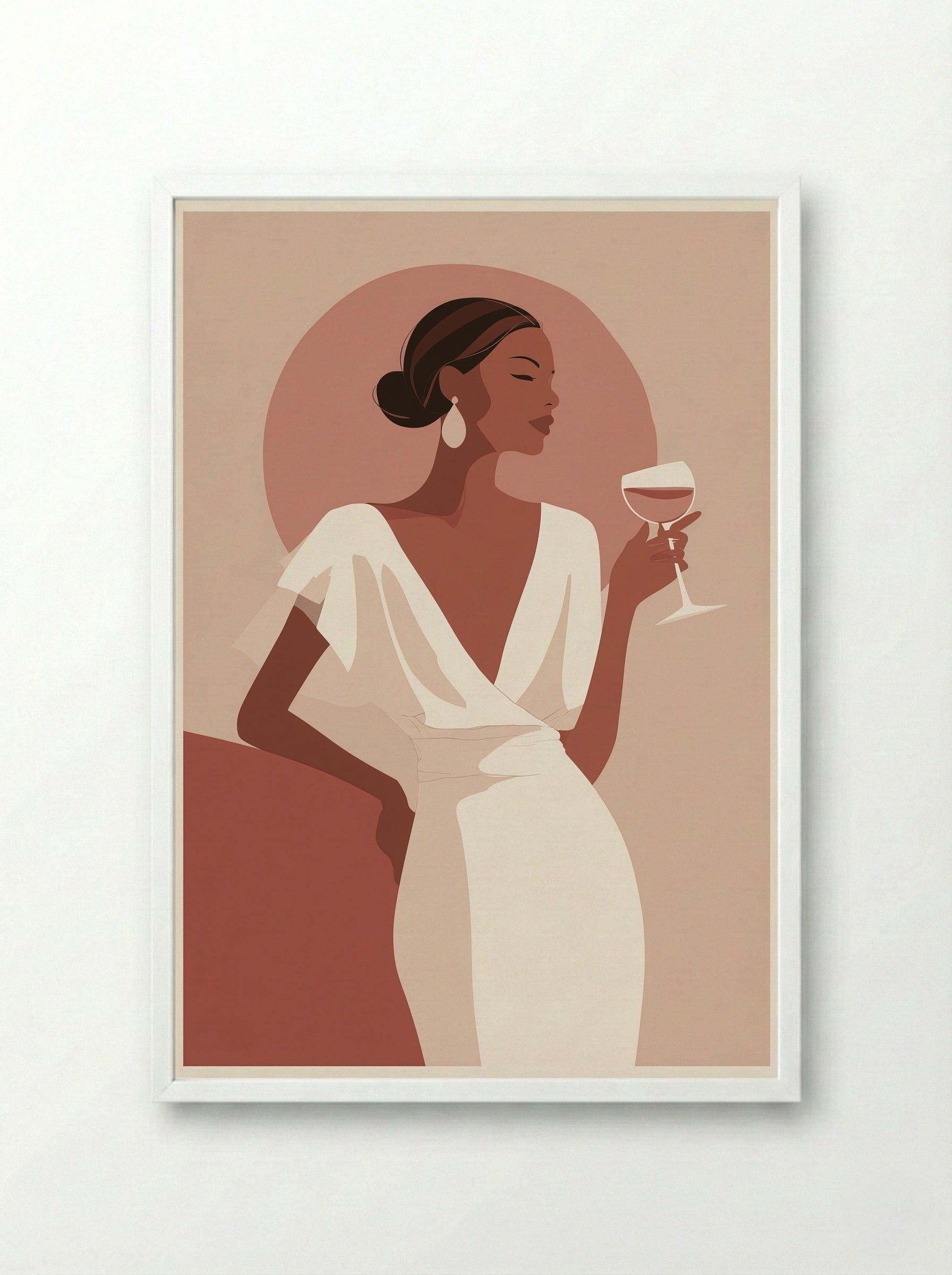 Blush Hour - Framed Print White
