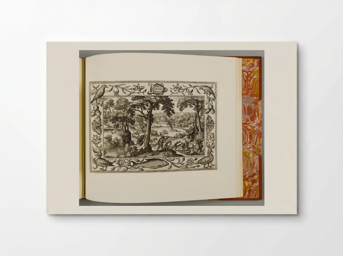 Boar Hunt, with Sea Turtle, Fish, and Bird - Adriaen Collaert - Poster