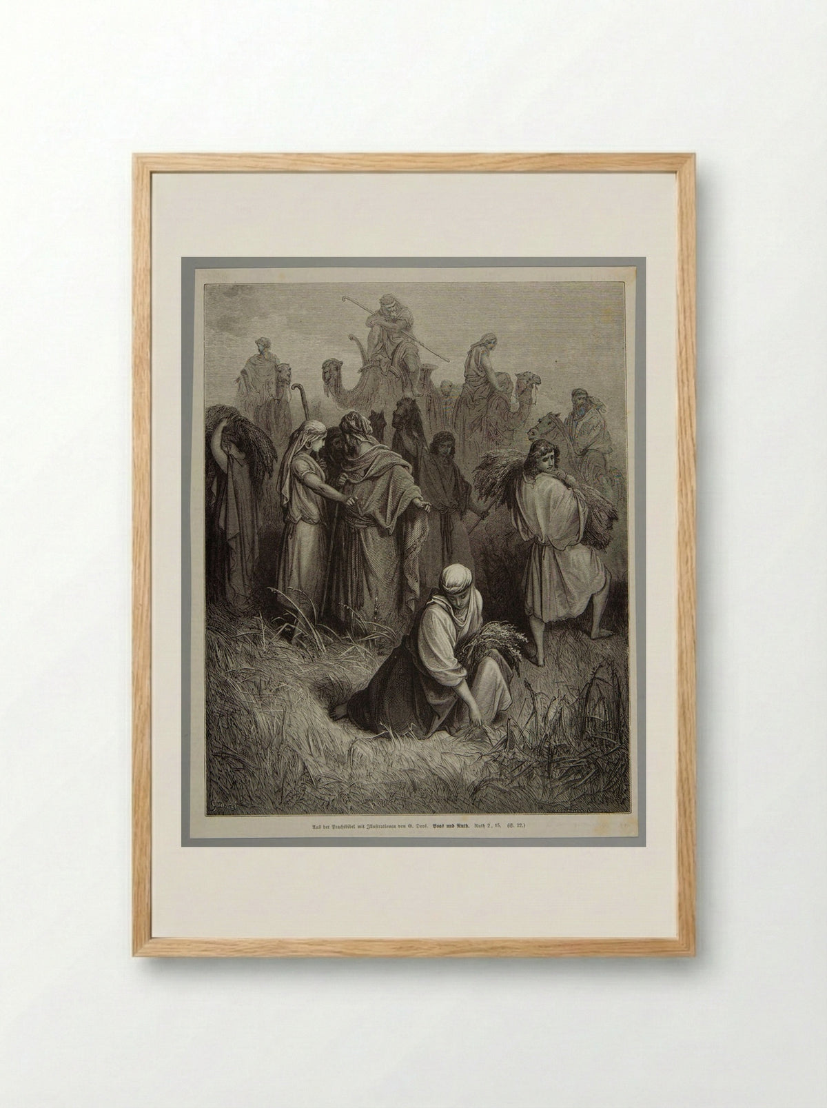 Boas and Ruth - Adolph-François Pannemaker - Framed Print Wood