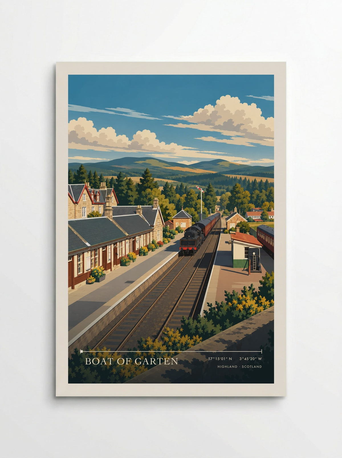 Boat of Garten, Highland | Travel Poster - Poster