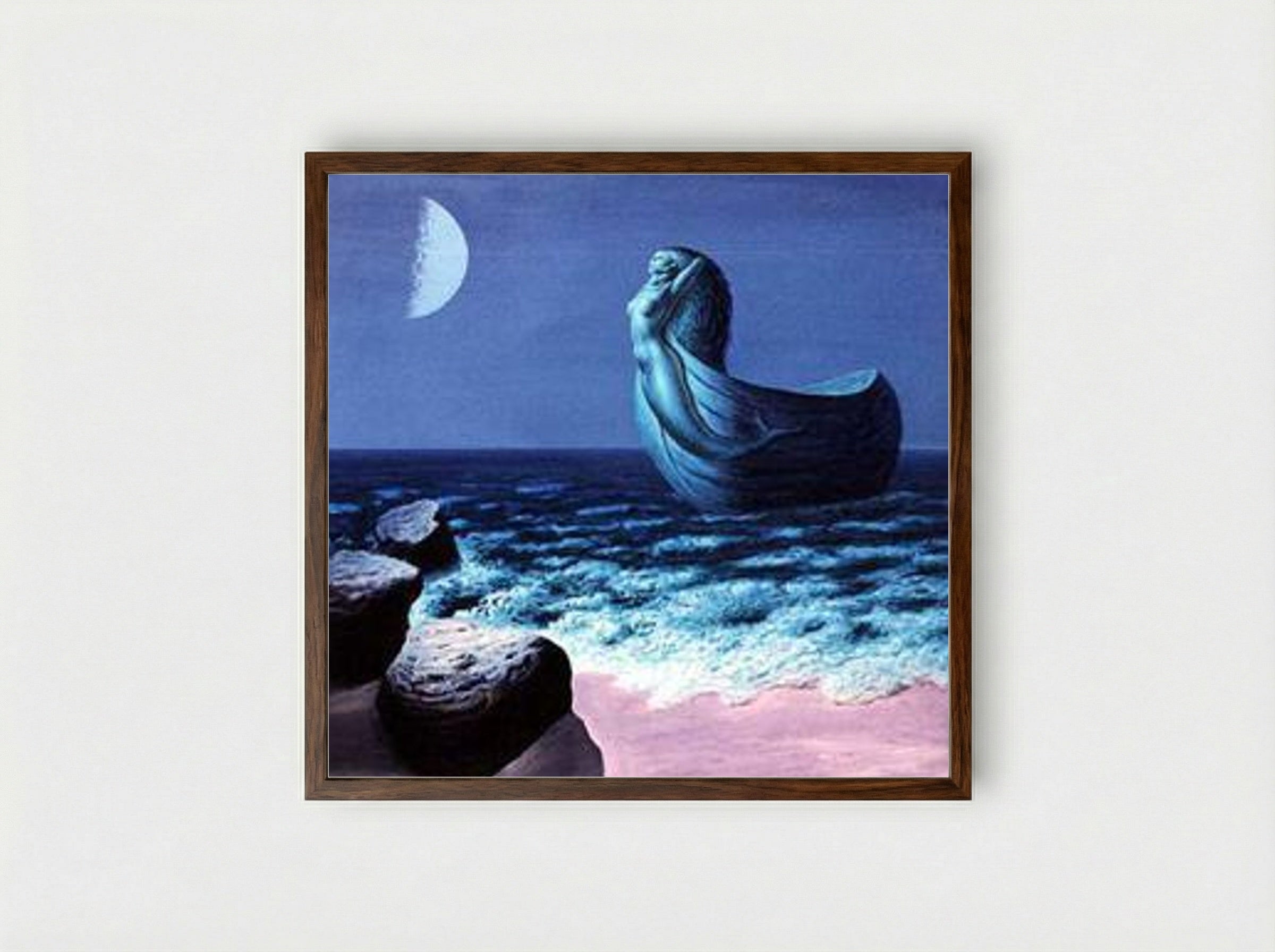 Boat of the Mermaid - Sabin Balasa - Framed Print Dark Wood