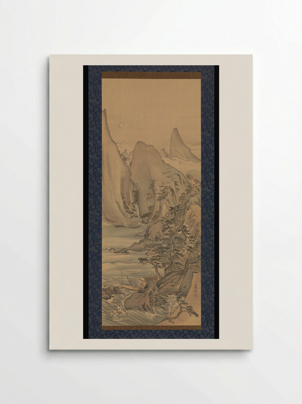 Boat under the Moon - Nagasawa Roshū - Poster
