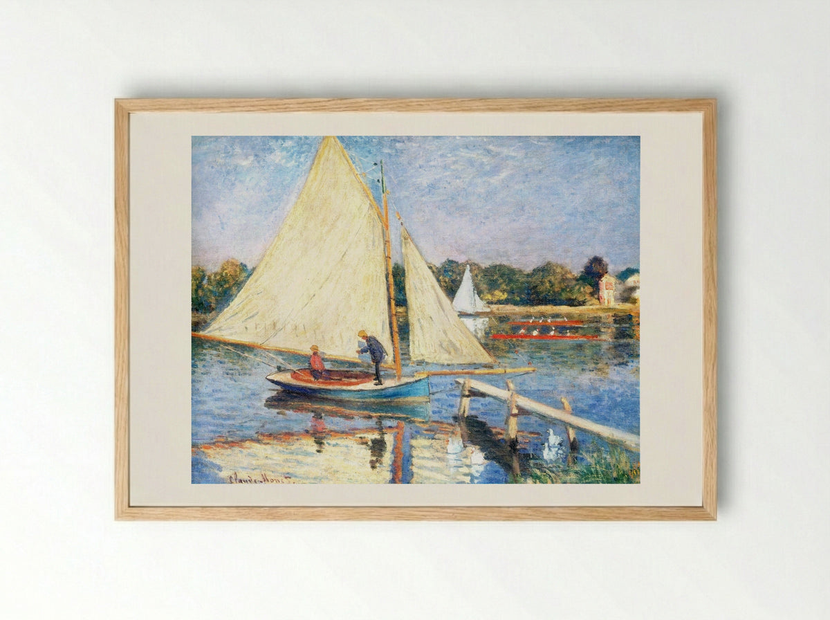 Boaters at Argenteuil - Claude Monet - Framed Print Wood